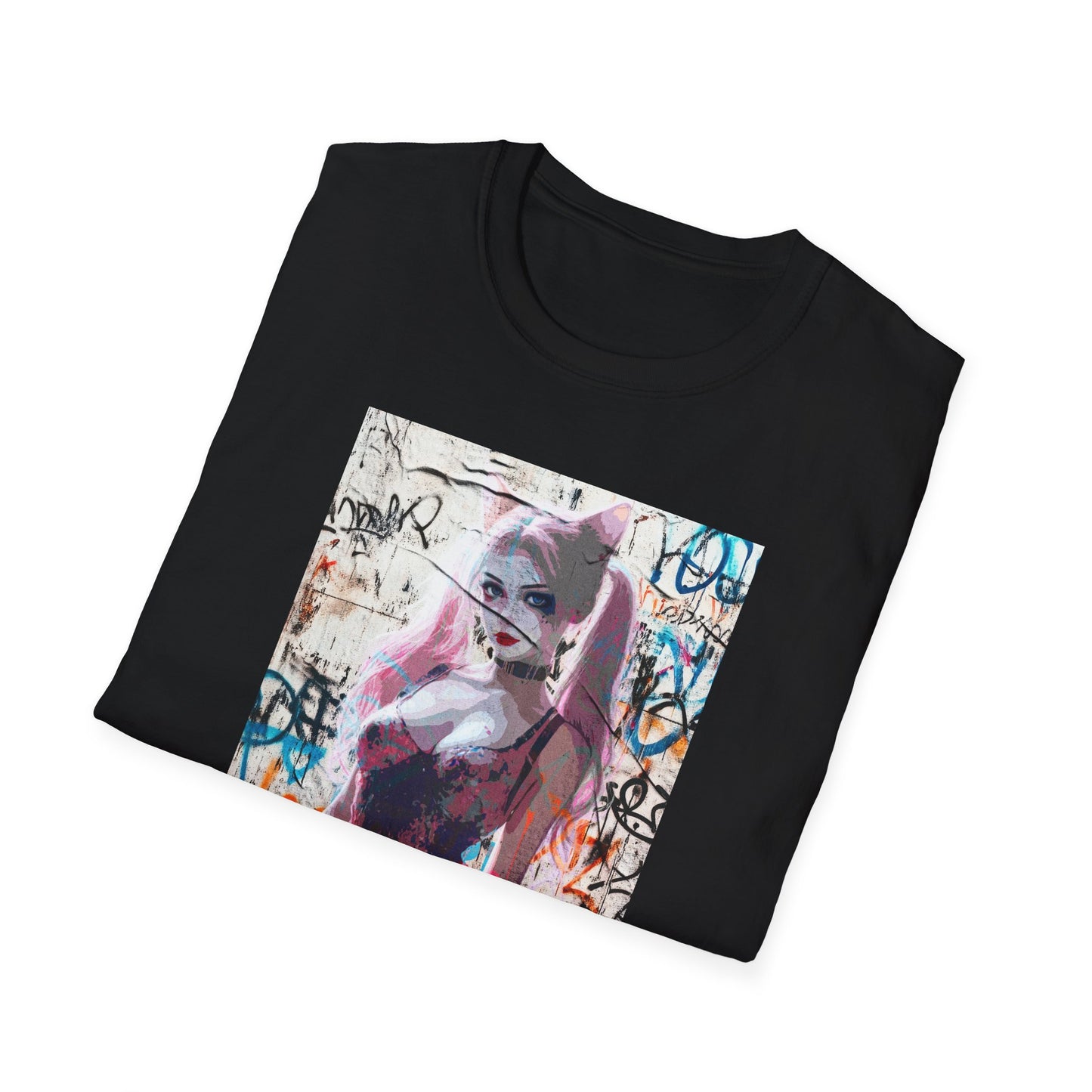Softstyle T-Shirt - Pastel Punk Urban Graffiti Siren Design
