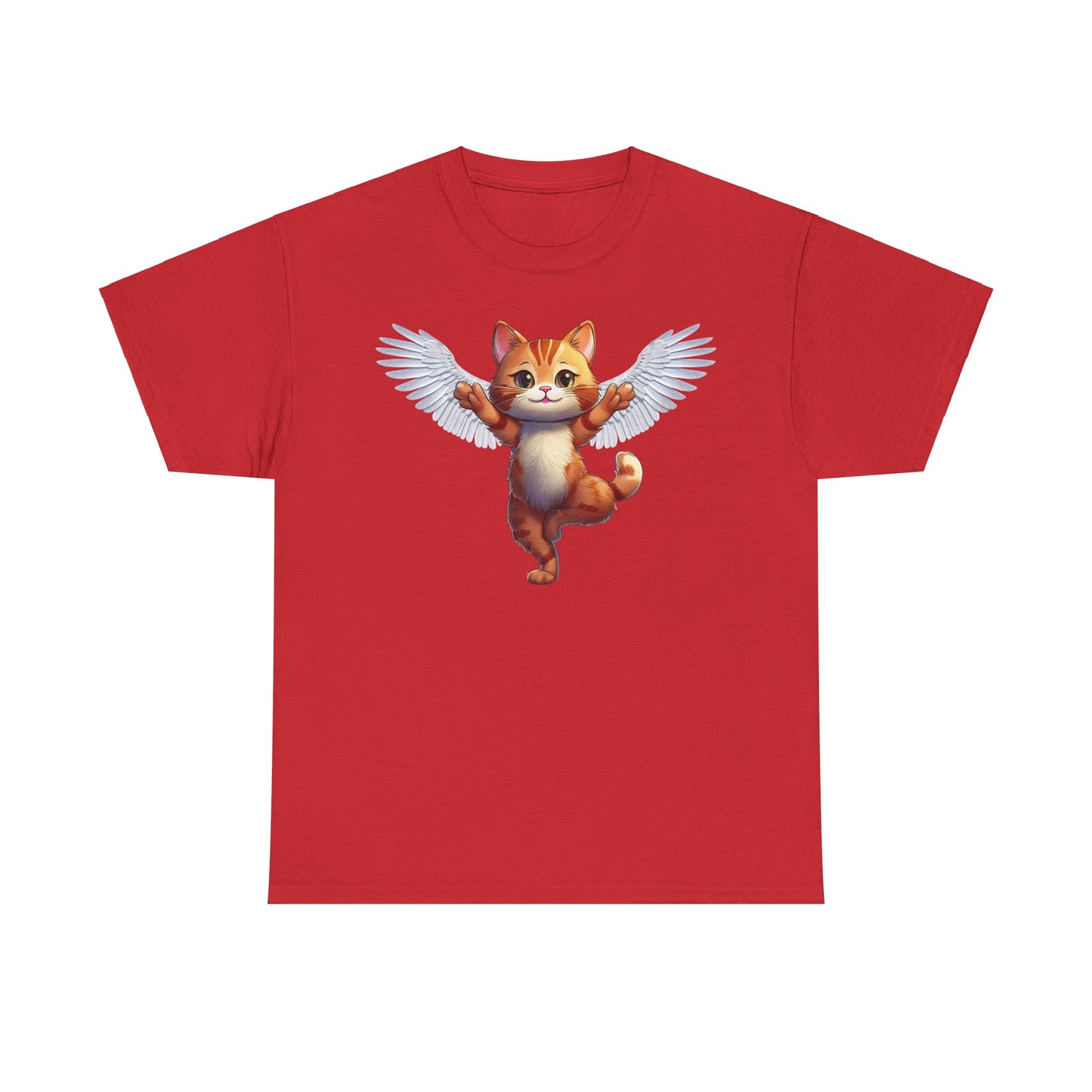 Cat Lovers Tee - Unisex Cotton " Every Cat Has Wings in Someone's Heart"