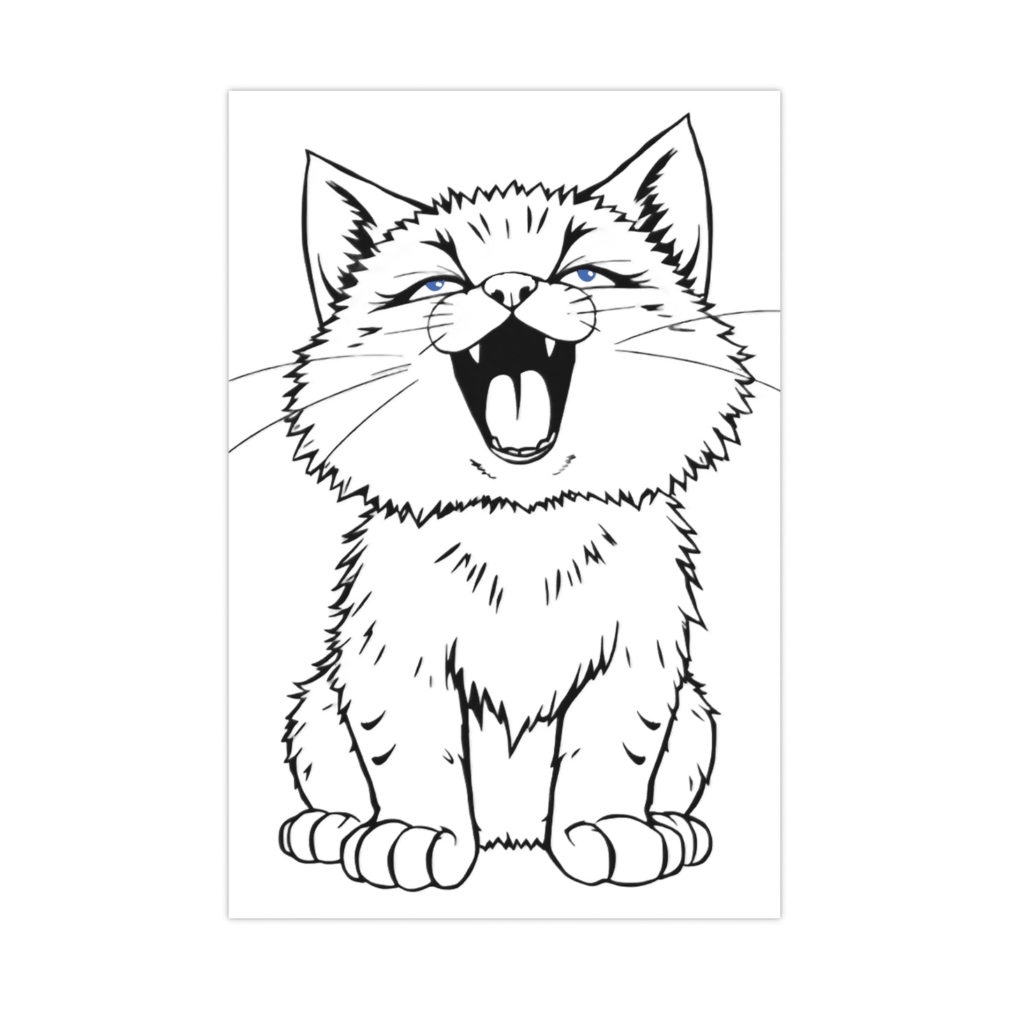 Playful Cat Matte Poster, Cat Lover Decor, Cute Wall Art, Kids Room Wall Art, Gift for Cat Owners, Funny Pet Prints