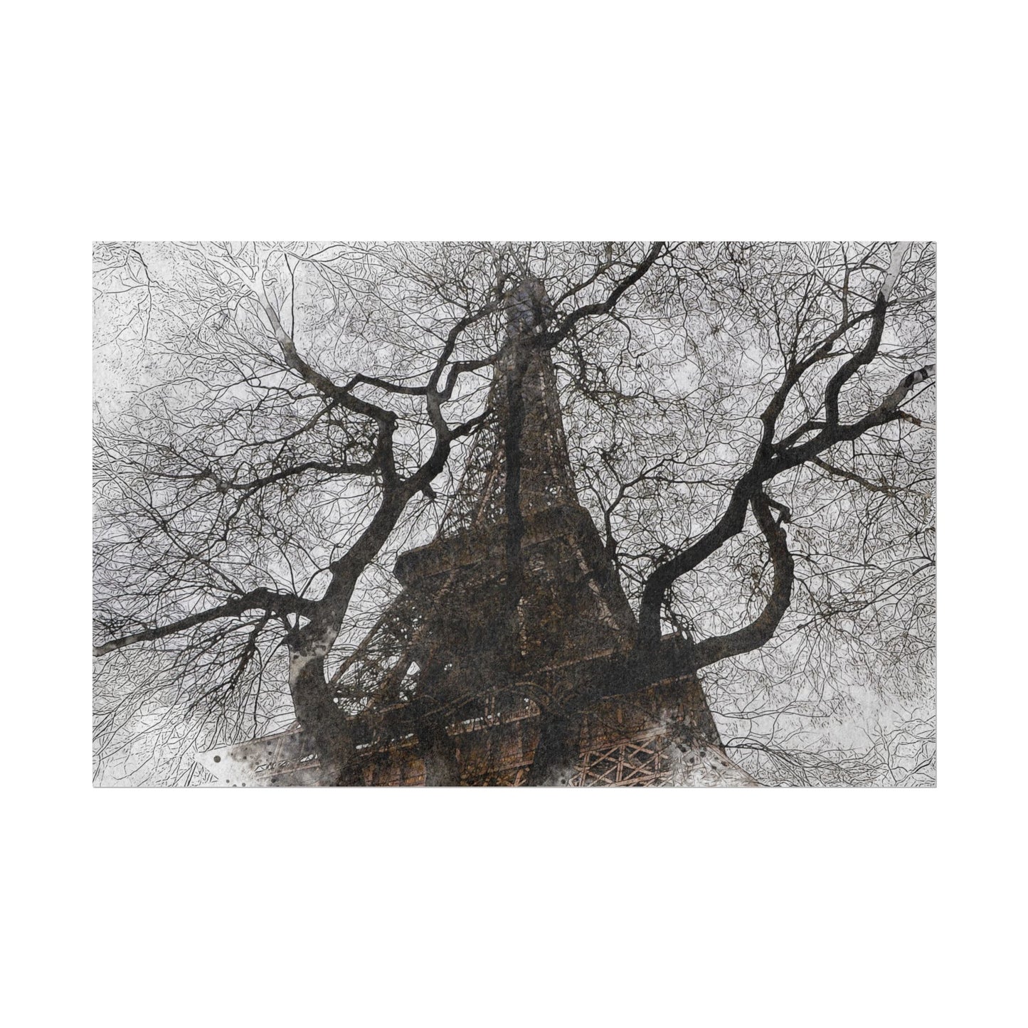 Eiffel Tower Abstract Rolled Poster - Artistic Wall Decor for Home & Office