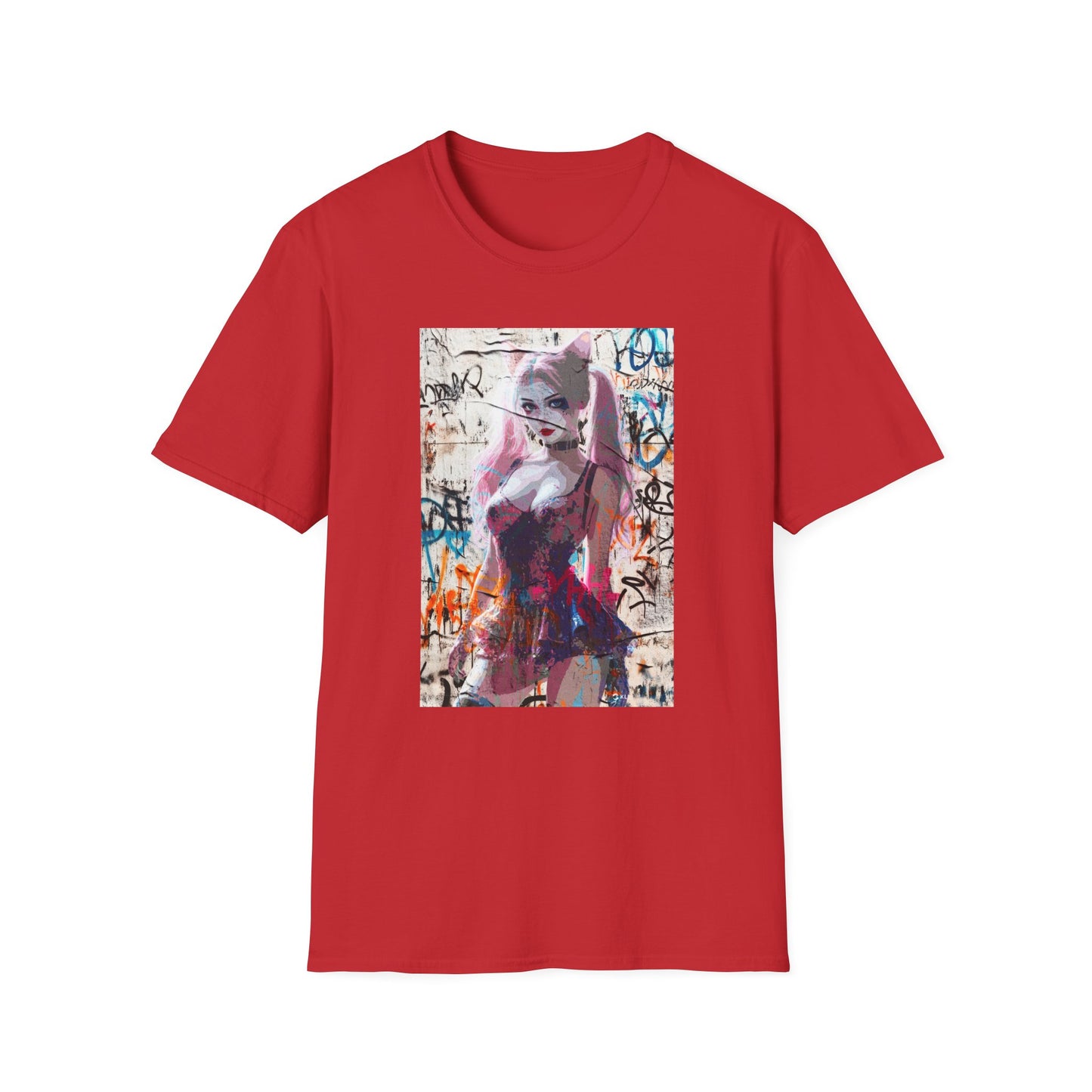 Softstyle T-Shirt - Pastel Punk Urban Graffiti Siren Design