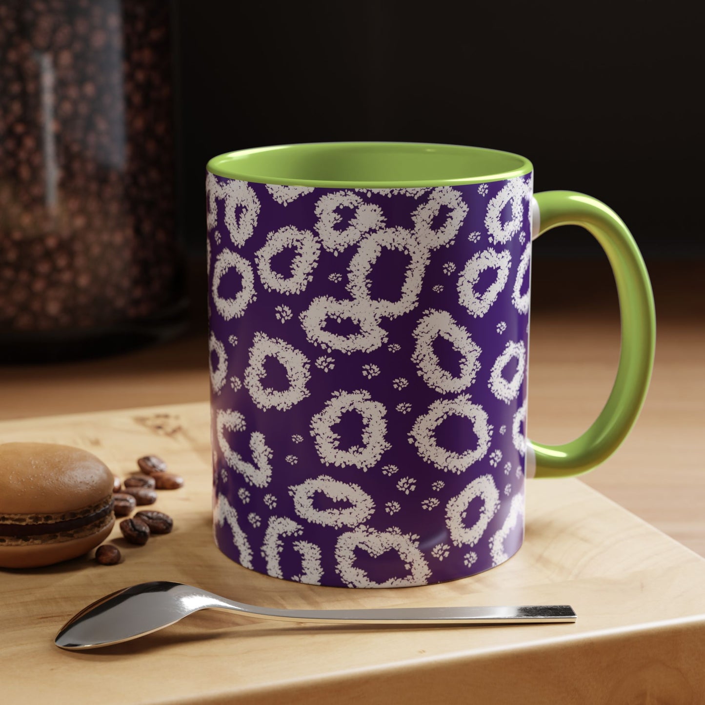 Trendy Purple Leopard Print Coffee Mug - 11 & 15oz