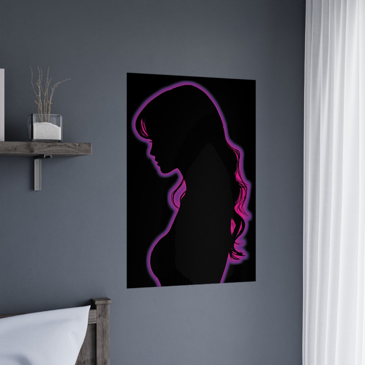 Silhouette Matte Poster | Elegant Wall Art | Home Decor | Glamorous Gift | Modern Aesthetic | Fashion Artwork