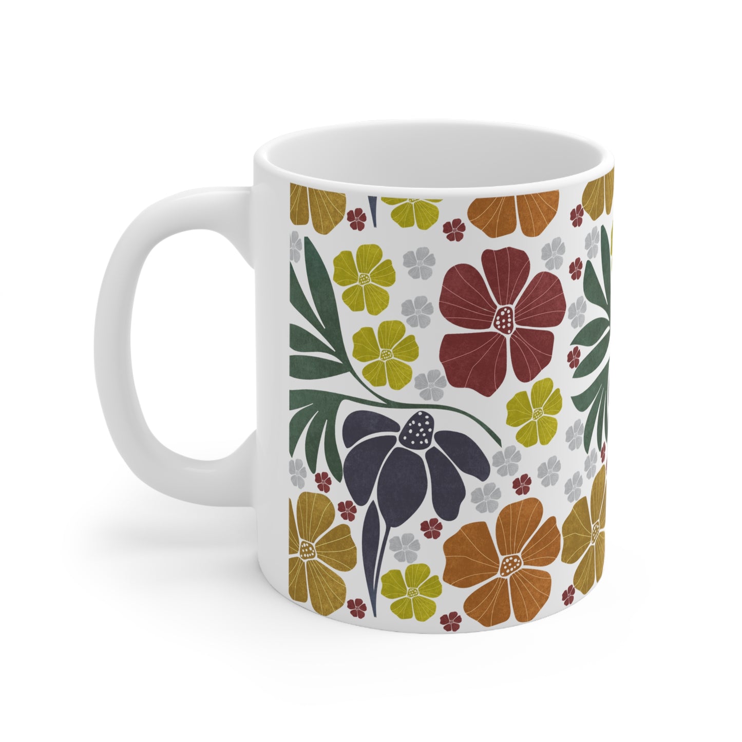 Mug - Faded Grace (Boho, Retro) Ceramic Coffee Cups, 11oz, 15oz