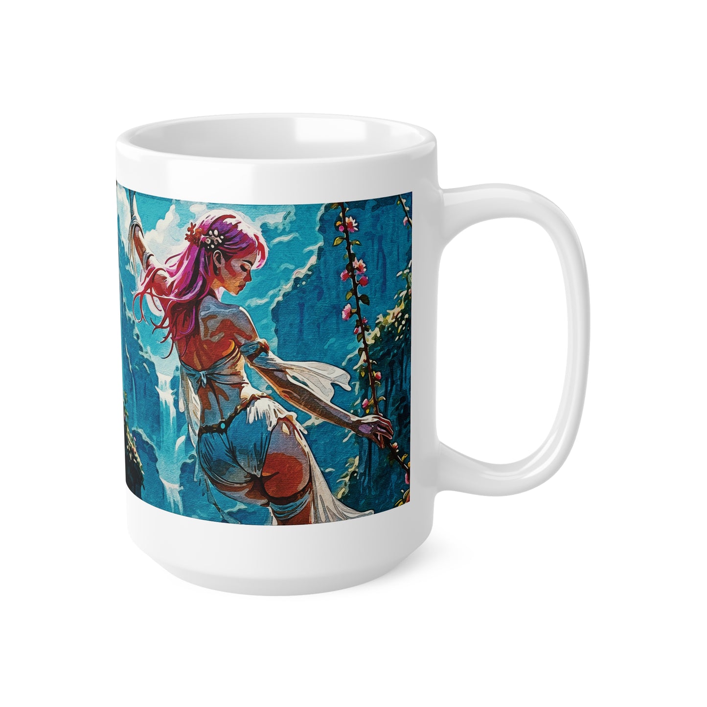 Blossom Beyond β Where Fantasy Blooms and Courage Flows πΈπ - Ceramic Coffee Cups, 11oz, 15oz