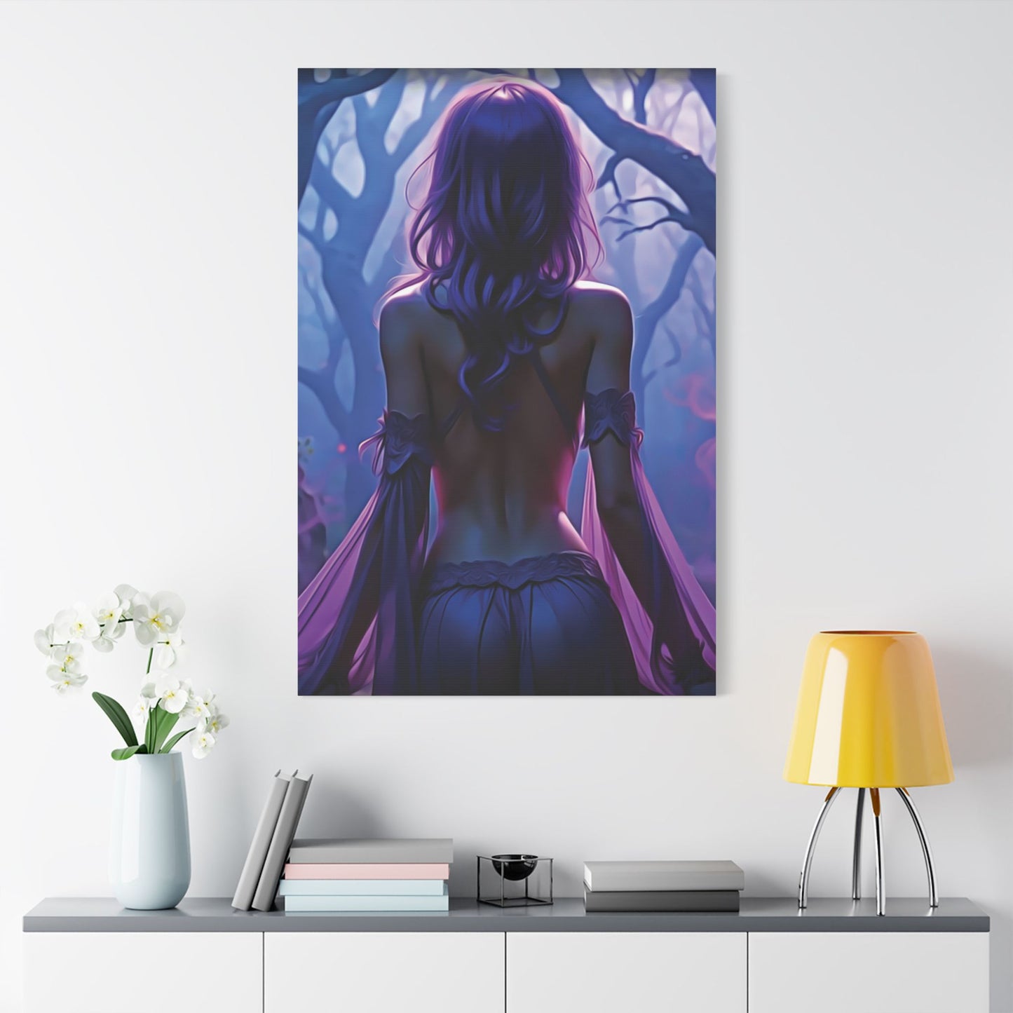 Whisper of the Mystic Woods β Where Magic Finds You π«οΈπ - Mystical Forest Satin Canvas Print, Wall Art Decor for Home, Bedroom, Gift for Fantasy Lovers, Unique Art Piece for Special Occasions