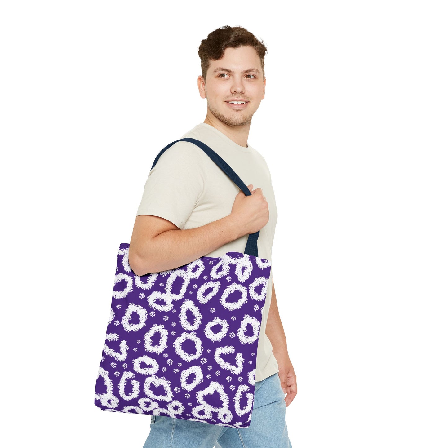 Purple Leopard Print Tote Bag - Stylish & Versatile for Everyday Use