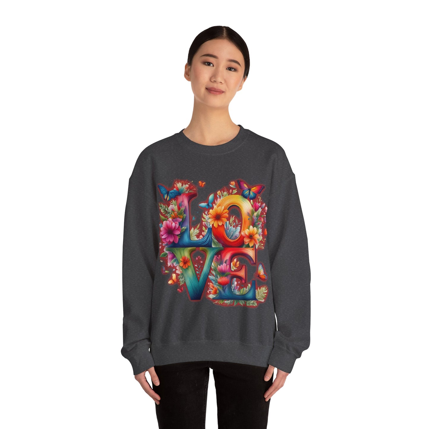 Blooming Love Design 2 - Unisex Sweatshirt for Valentines Day