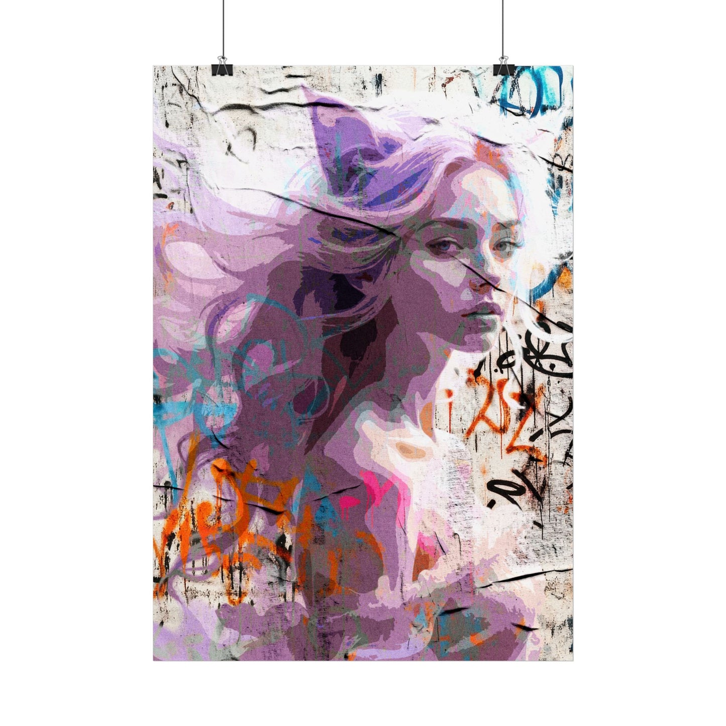 "Beautiful Anime Cat Girl" Artistic Abstract Pop Art Poster - Modern Home Decor