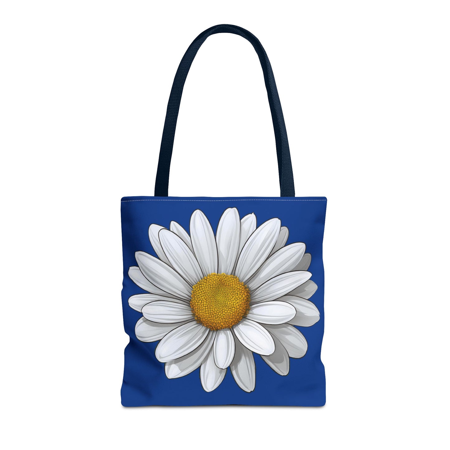 Daisy Tote Bag - White Floral Design Summer Fashion Accessory