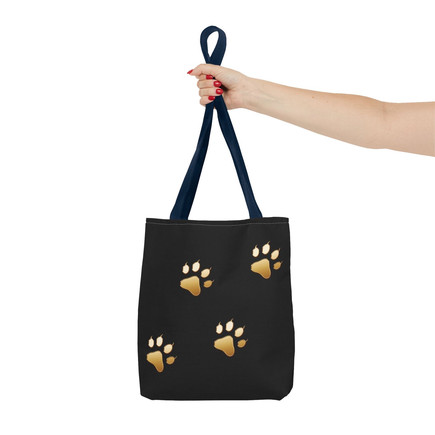 Gold cat Paw Print Tote Bag - Stylish & Practical for Animal Lovers
