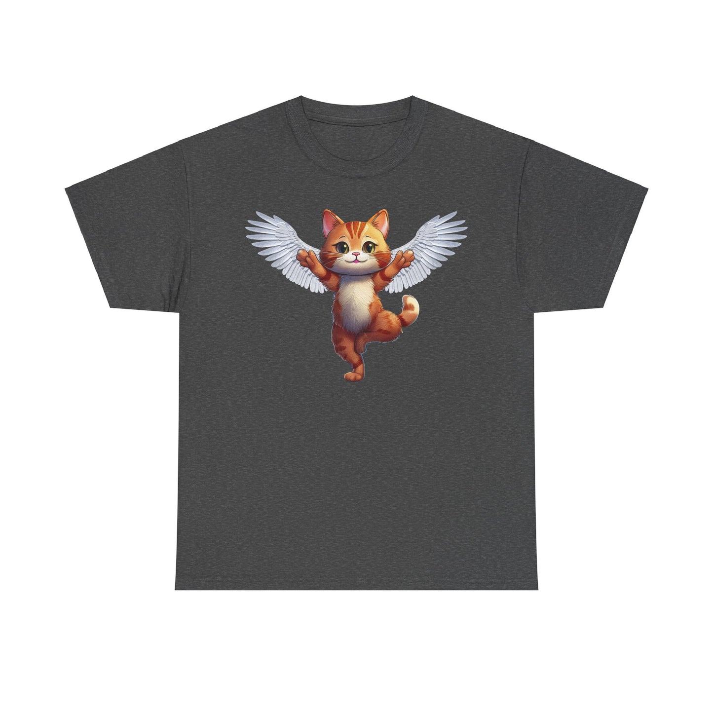 Cat Lovers Tee - Unisex Cotton " Every Cat Has Wings in Someone's Heart"