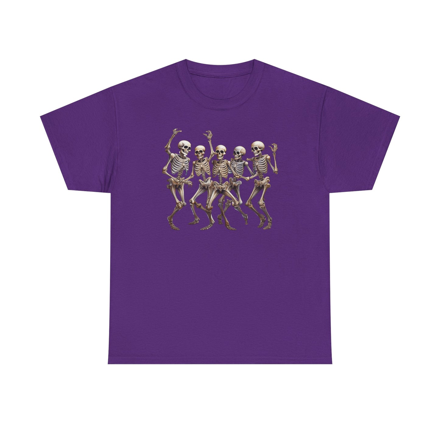"Celebrate Life with Dancing Skeletons – Bold Apparel & Mugs that Spark Joy" - Unisex Heavy Cotton Tee with Dancing Skeletons, Halloween Shirt, Casual Tee, Party Apparel, Fun Graphic T-Shirt