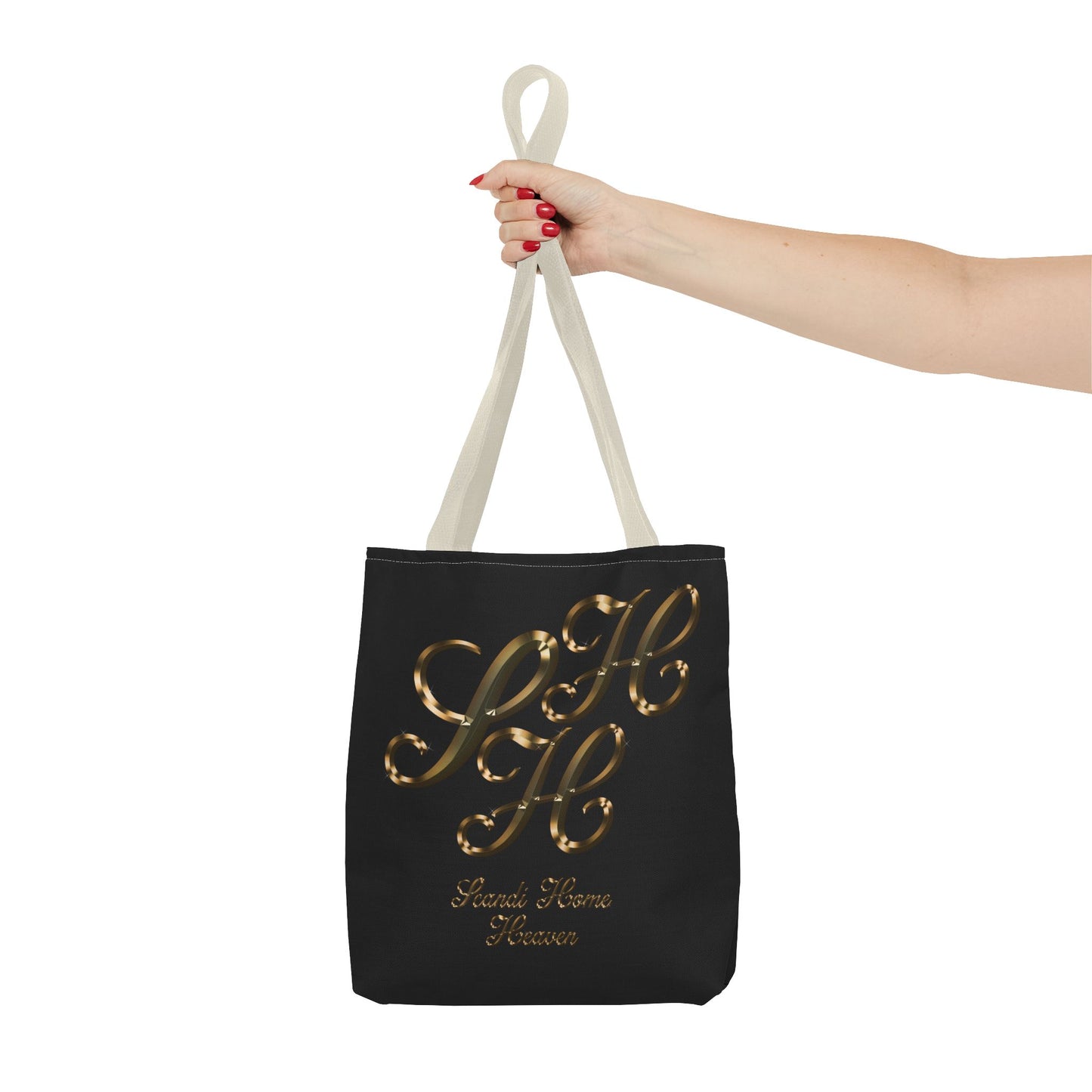 Tote Bag - Golden colored Scandi Home Heaven Designer Logo