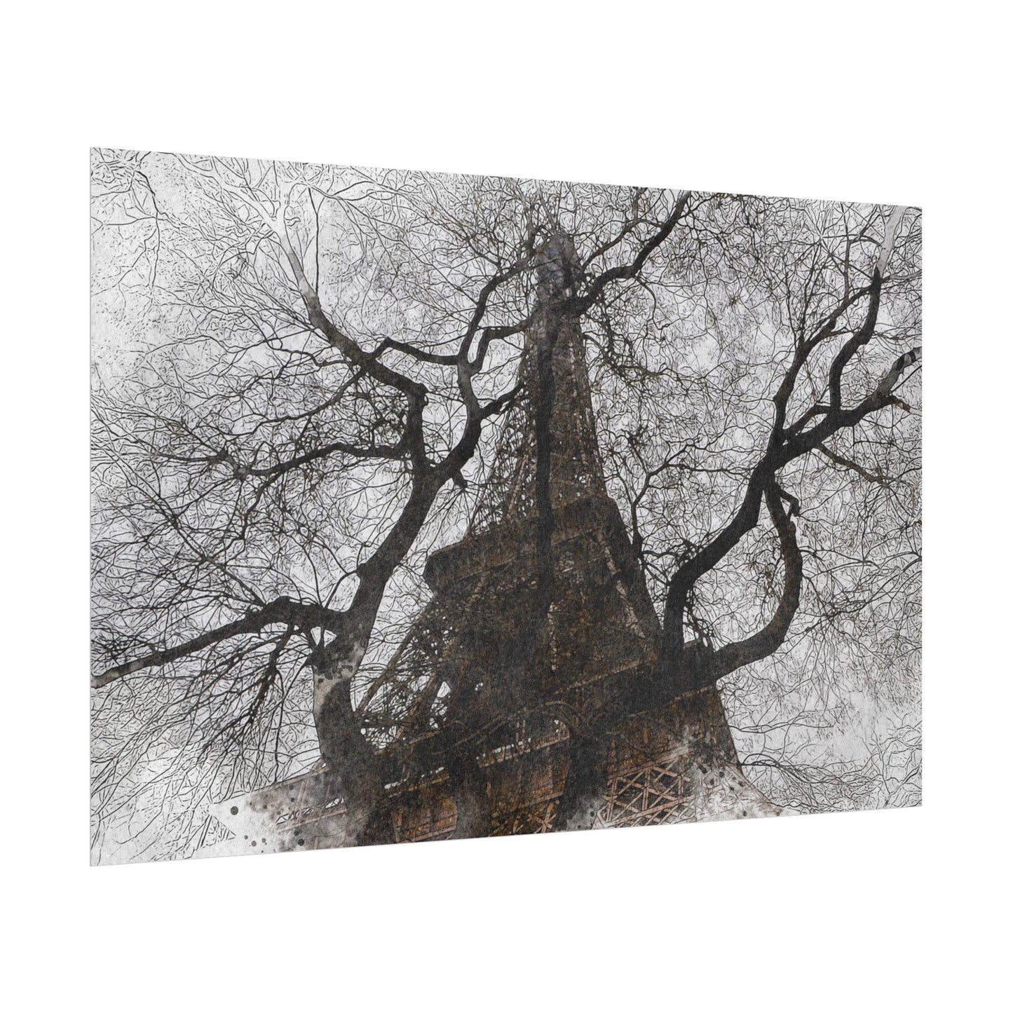 Eiffel Tower Abstract Rolled Poster - Artistic Wall Decor for Home & Office