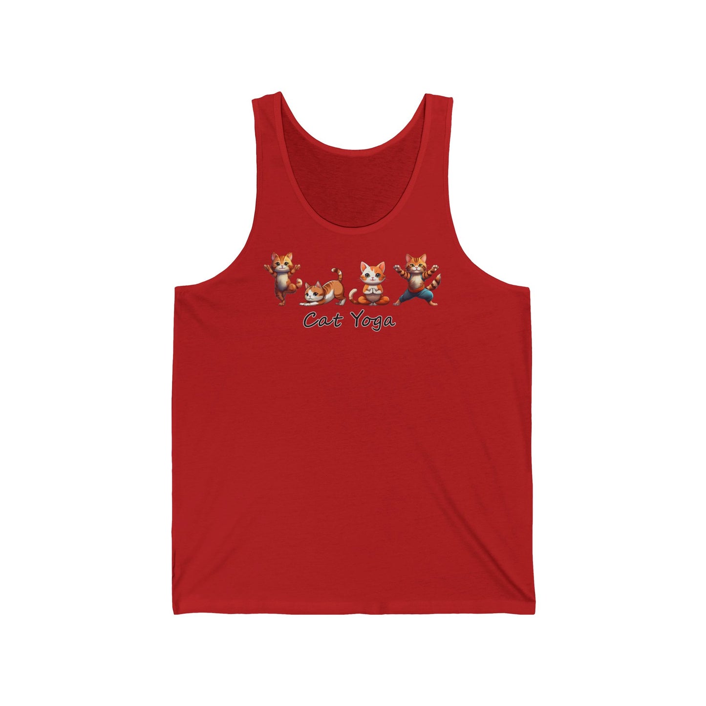 Cat Yoga Unisex Jersey Tank - Fun & Comfy Activewear for Cat Lovers