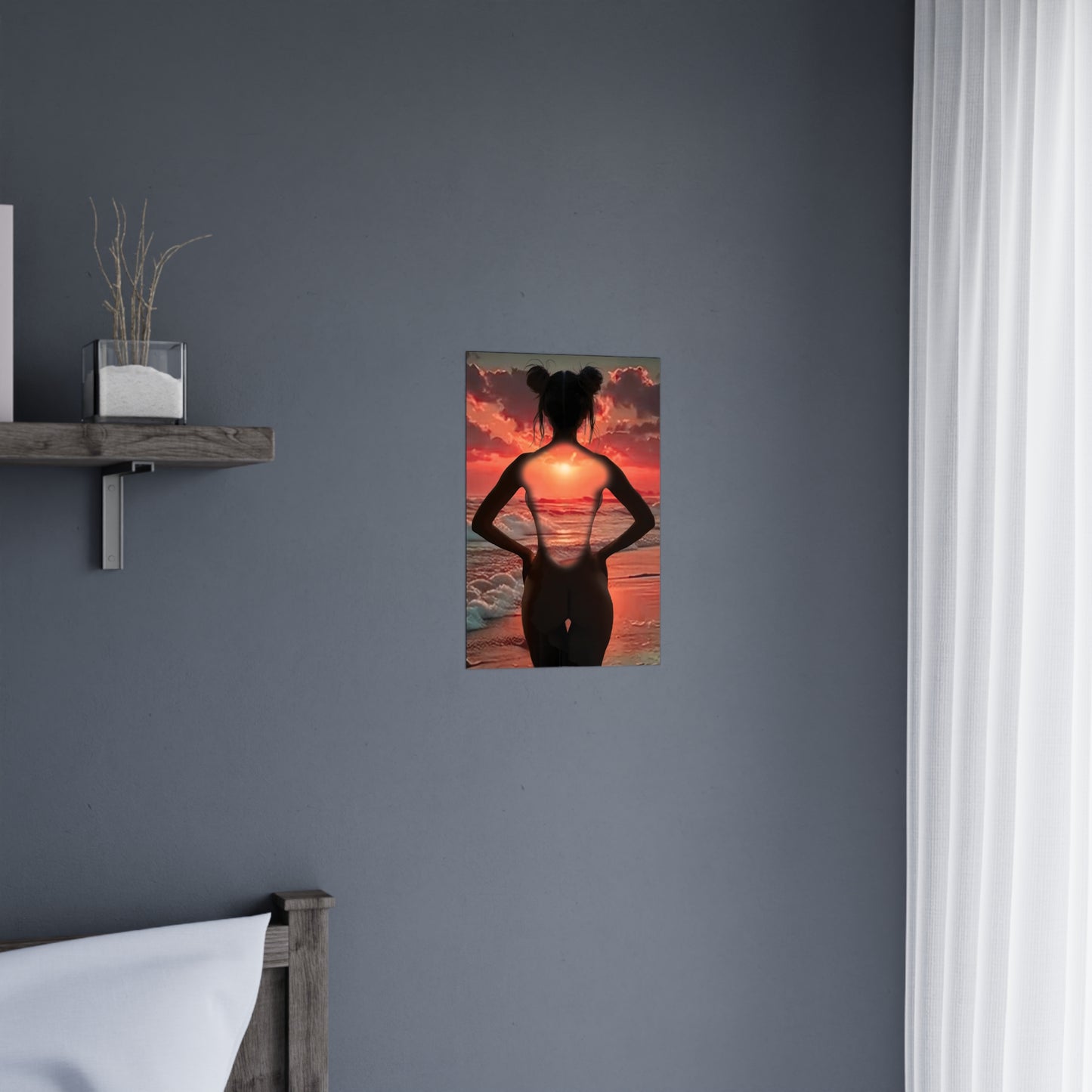 Sunset Within โ Strength That Shines Through ๐
๐ช - Serene Sunset Matte Poster, Boho Wall Art, Aesthetic Home Decor, Gift for Her, Feminine Art Print