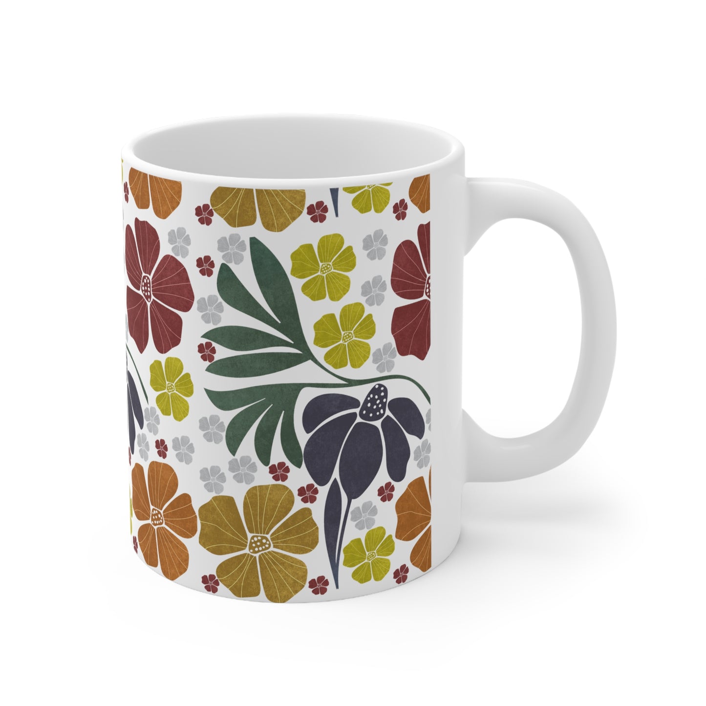 Mug - Faded Grace (Boho, Retro) Ceramic Coffee Cups, 11oz, 15oz