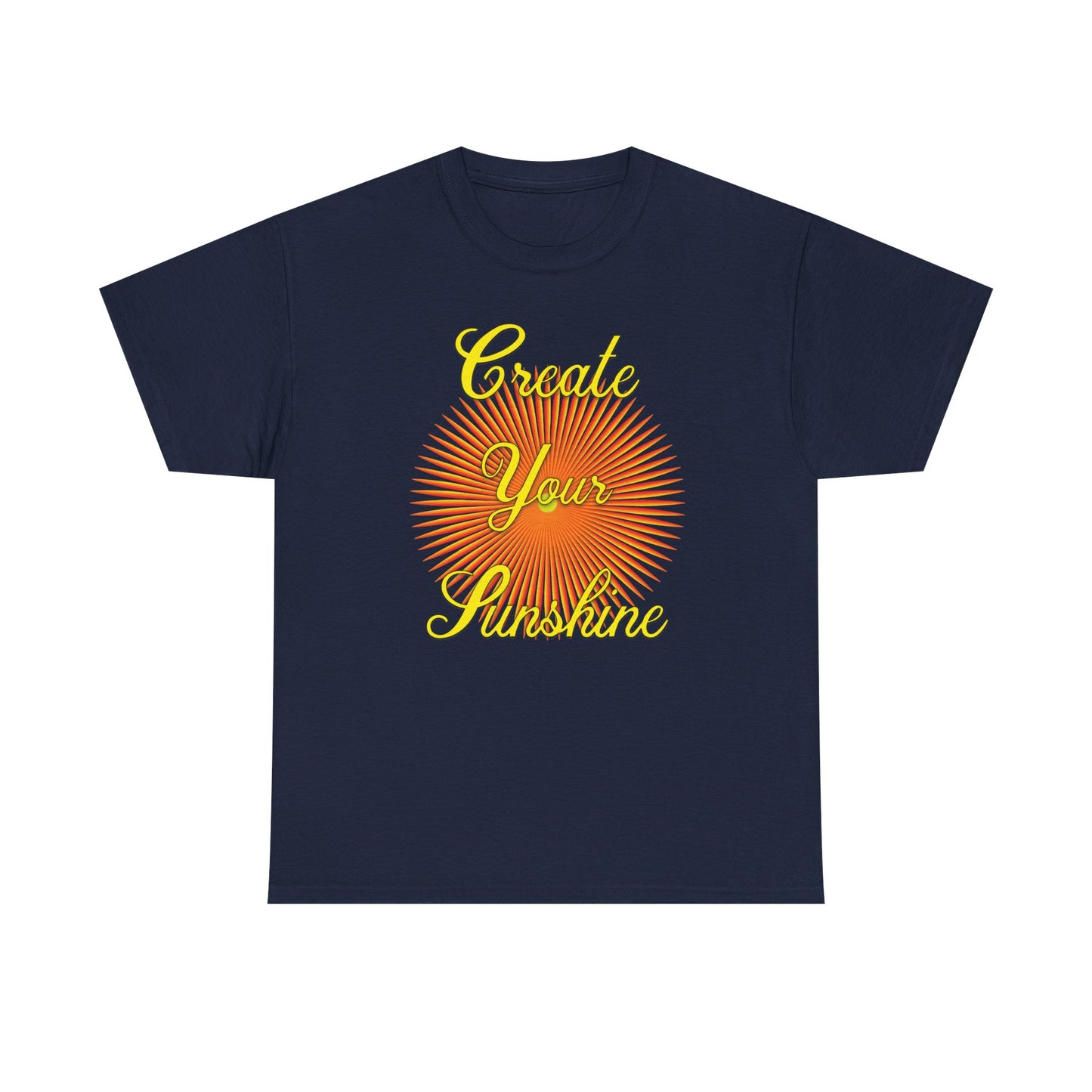 Shine Boldly β Create Your Own Sunshine in Every Step βοΈπ - Create Your Sunshine Unisex Heavy Cotton Tee, Motivational Tee, Inspirational Shirt, Casual Wear, Gift for Her, Summer Fashion