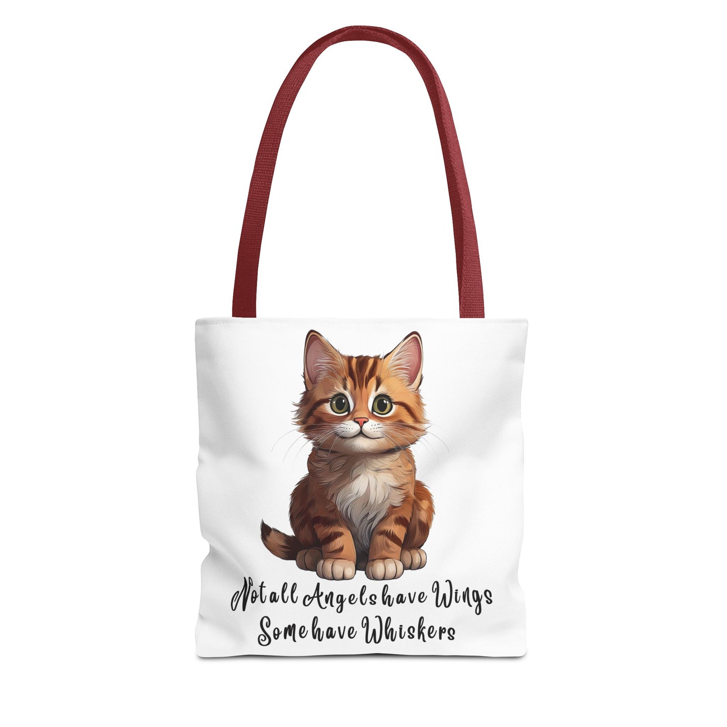 Colorful Tri-Color Cat Tote Bag: Not all Angels have Wings, some have whiskers