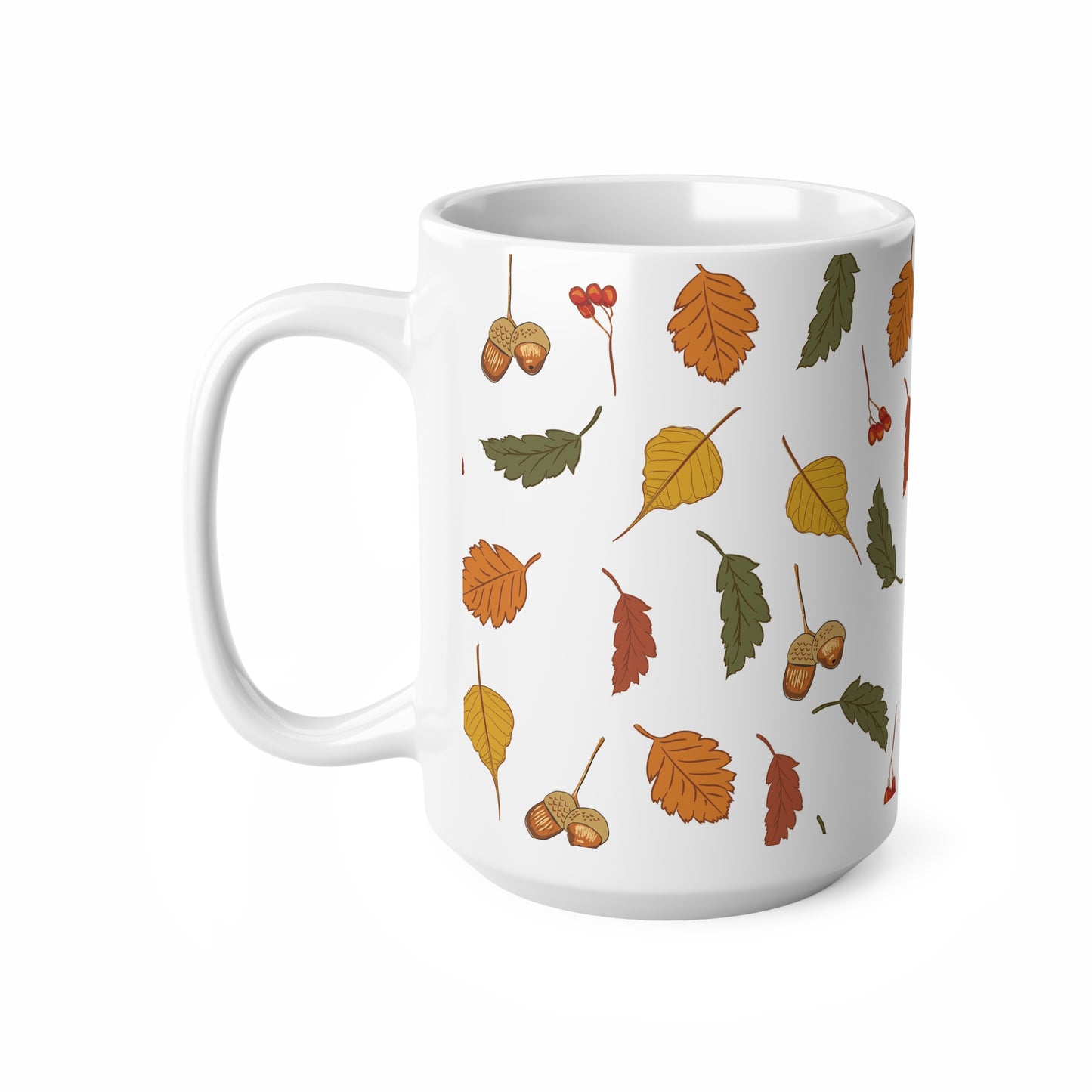 Mug - Autumn - Fall Leaves Ceramic Coffee Cups, 11oz, 15oz