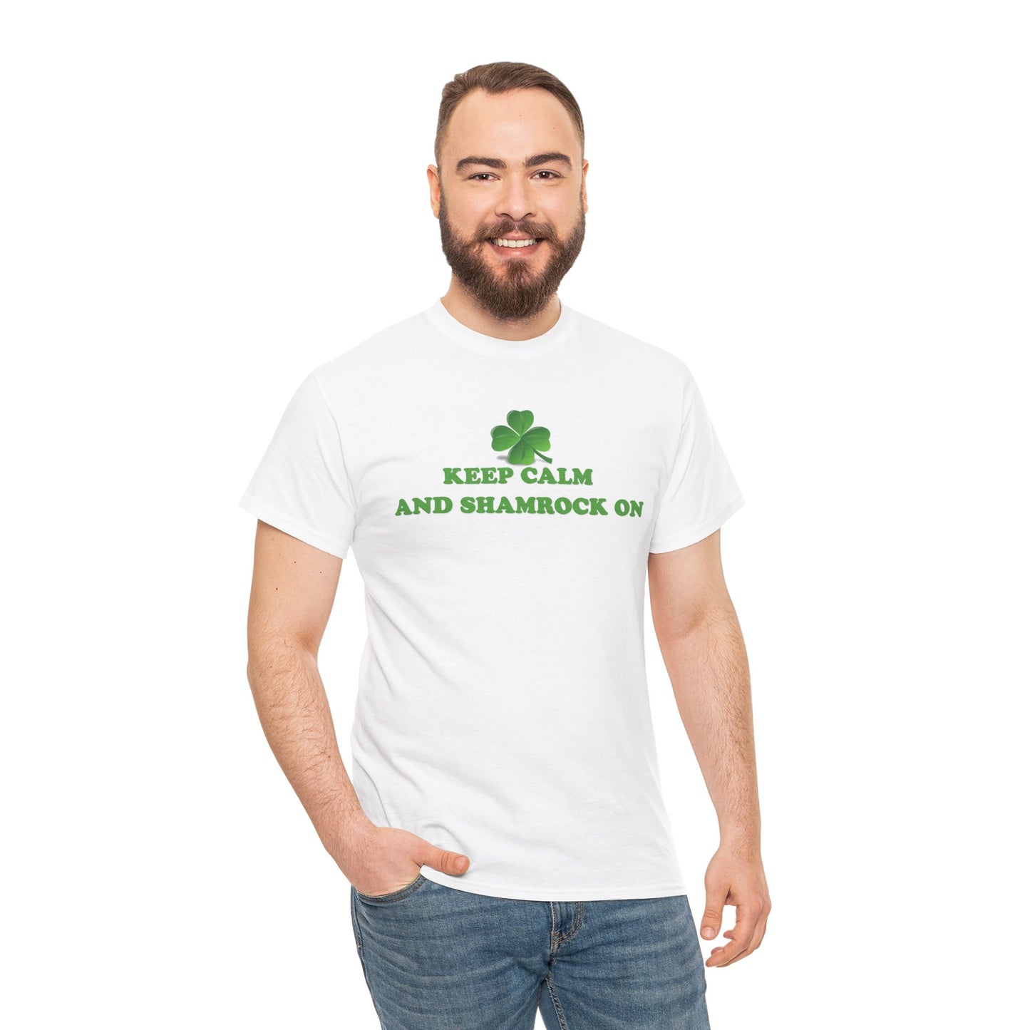 Keep Calm and Shamrock On - Unisex Tee - Irish, St Patrick's Day