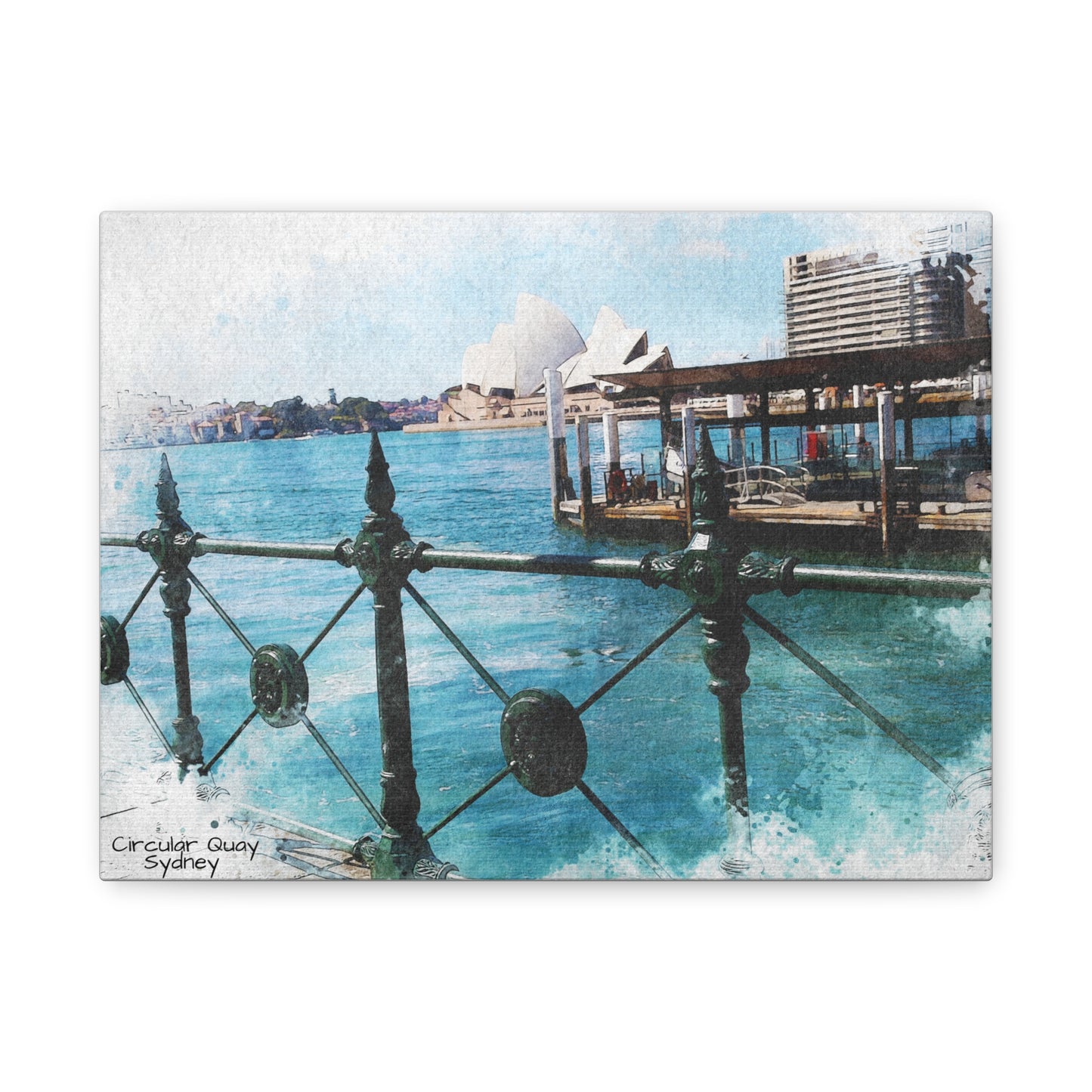 Artistic Wall Canvas - Sydney's Circular Quay Scenic Print