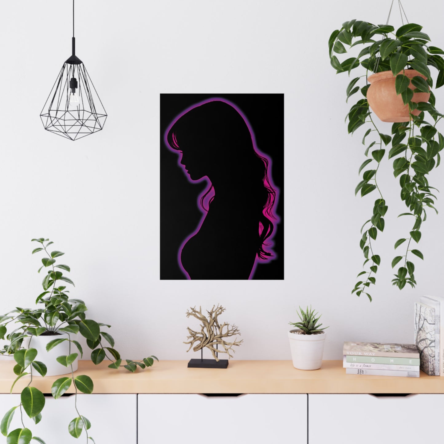 Silhouette Matte Poster | Elegant Wall Art | Home Decor | Glamorous Gift | Modern Aesthetic | Fashion Artwork