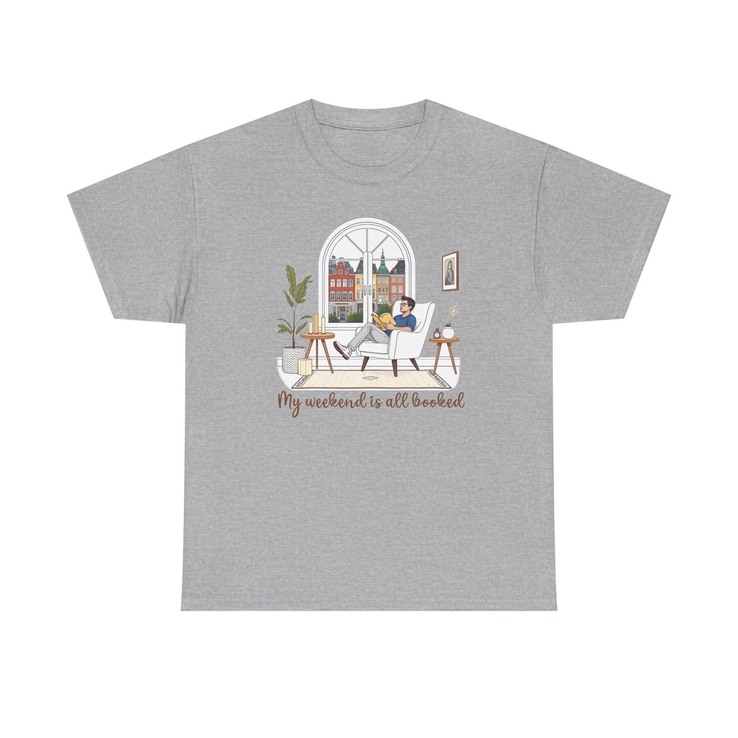Bookworm t-shirt - My Weekend Is All Booked - Unisex Cotton