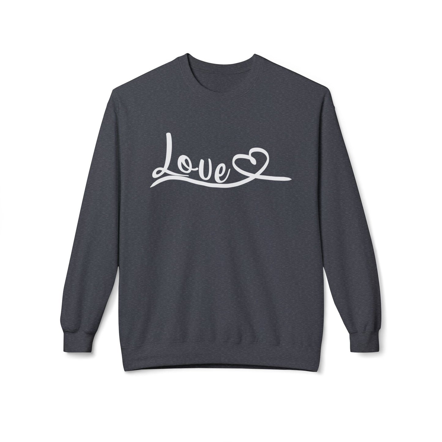 'Love' in Every Thread (Golden Logo) - Unisex Fleece Sweatshirt - Cozy & Stylish