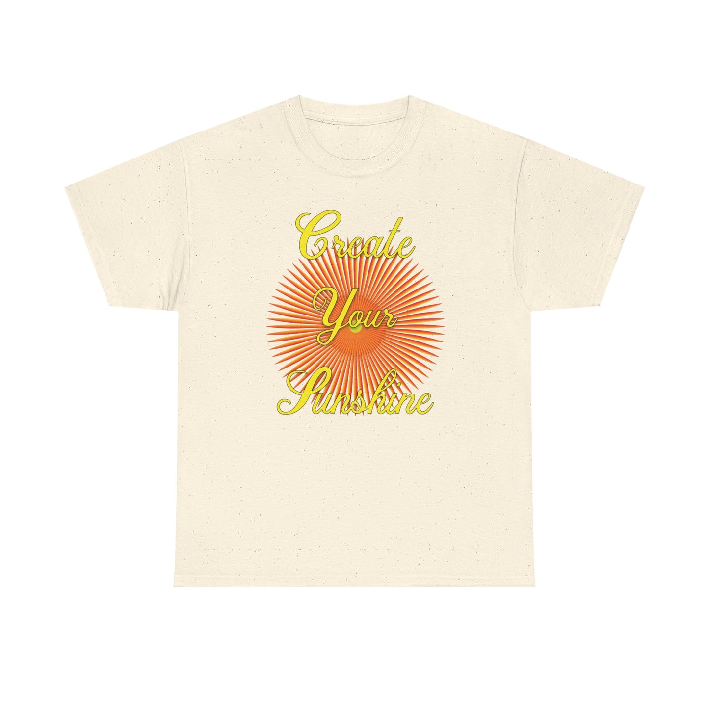 Shine Boldly β Create Your Own Sunshine in Every Step βοΈπ - Create Your Sunshine Unisex Heavy Cotton Tee, Motivational Tee, Inspirational Shirt, Casual Wear, Gift for Her, Summer Fashion