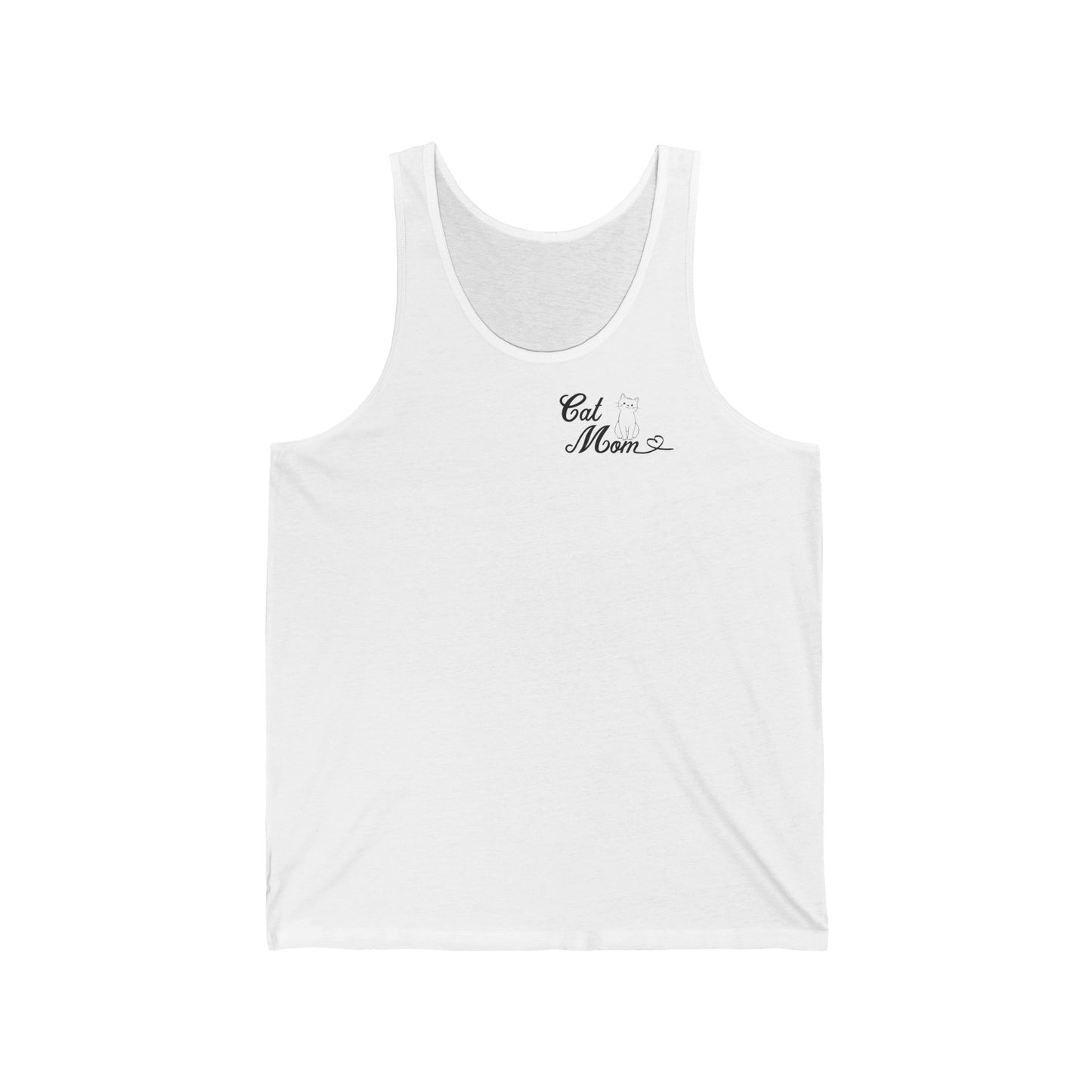 'Cat Mom' Unisex Jersey Tank Top - Perfect Gift for Cat Lovers