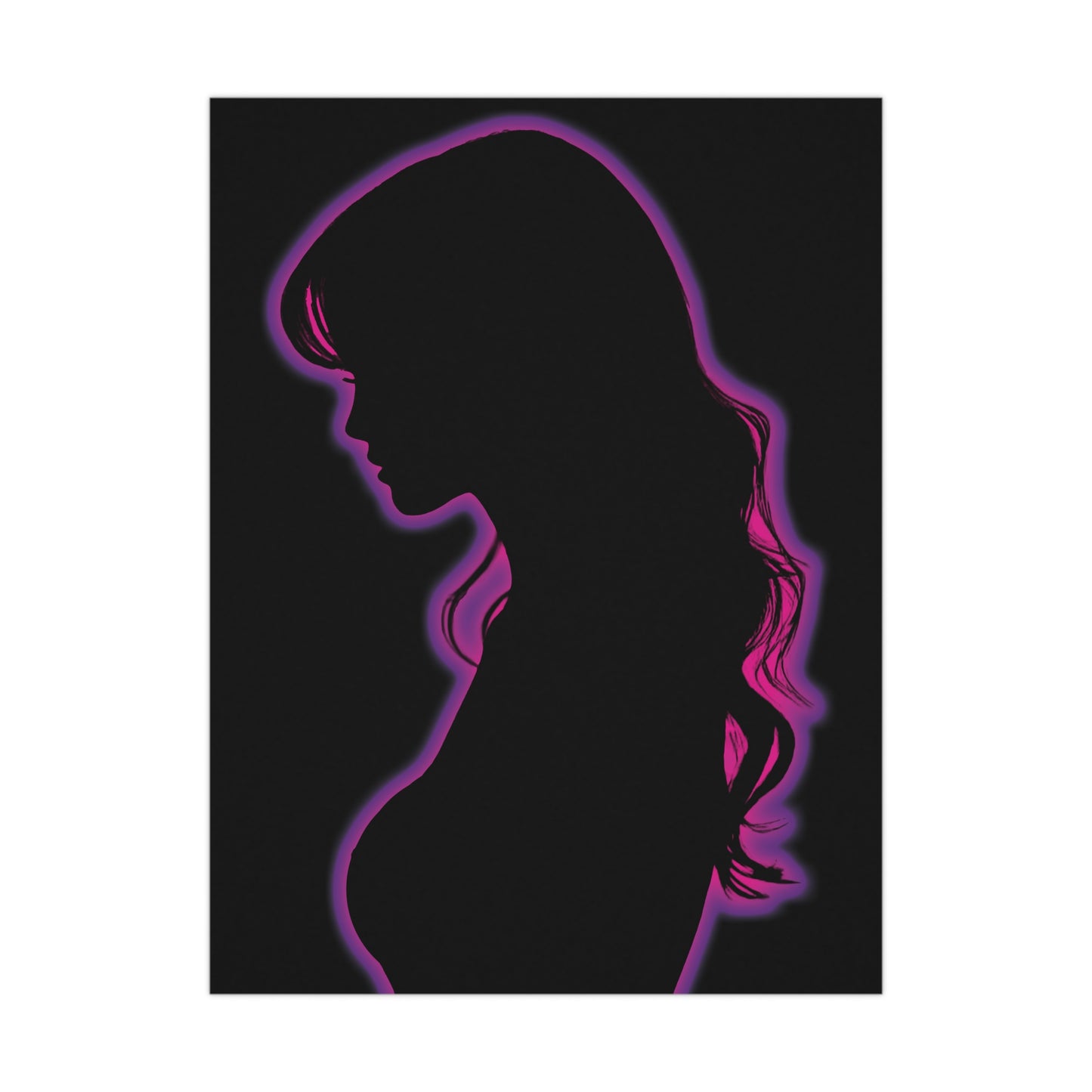 Silhouette Matte Poster | Elegant Wall Art | Home Decor | Glamorous Gift | Modern Aesthetic | Fashion Artwork