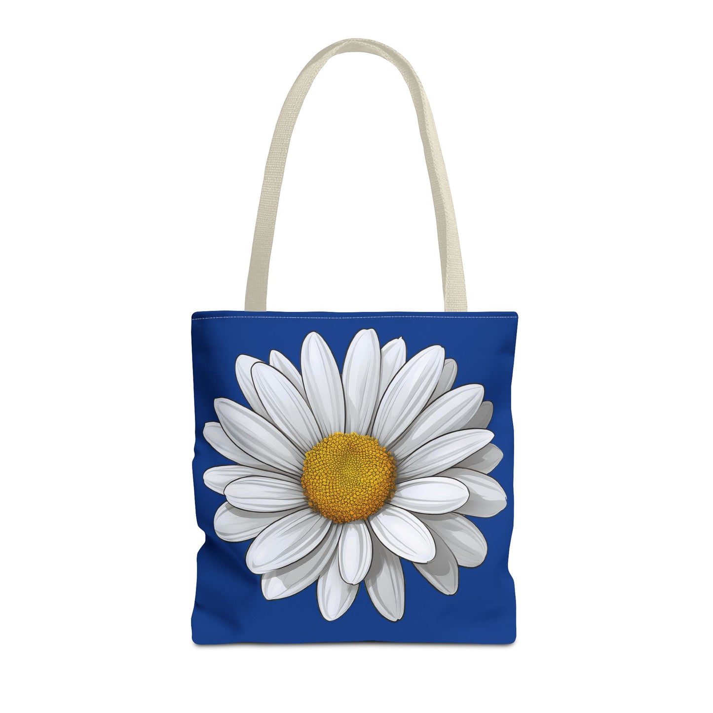 Daisy Tote Bag - White Floral Design Summer Fashion Accessory