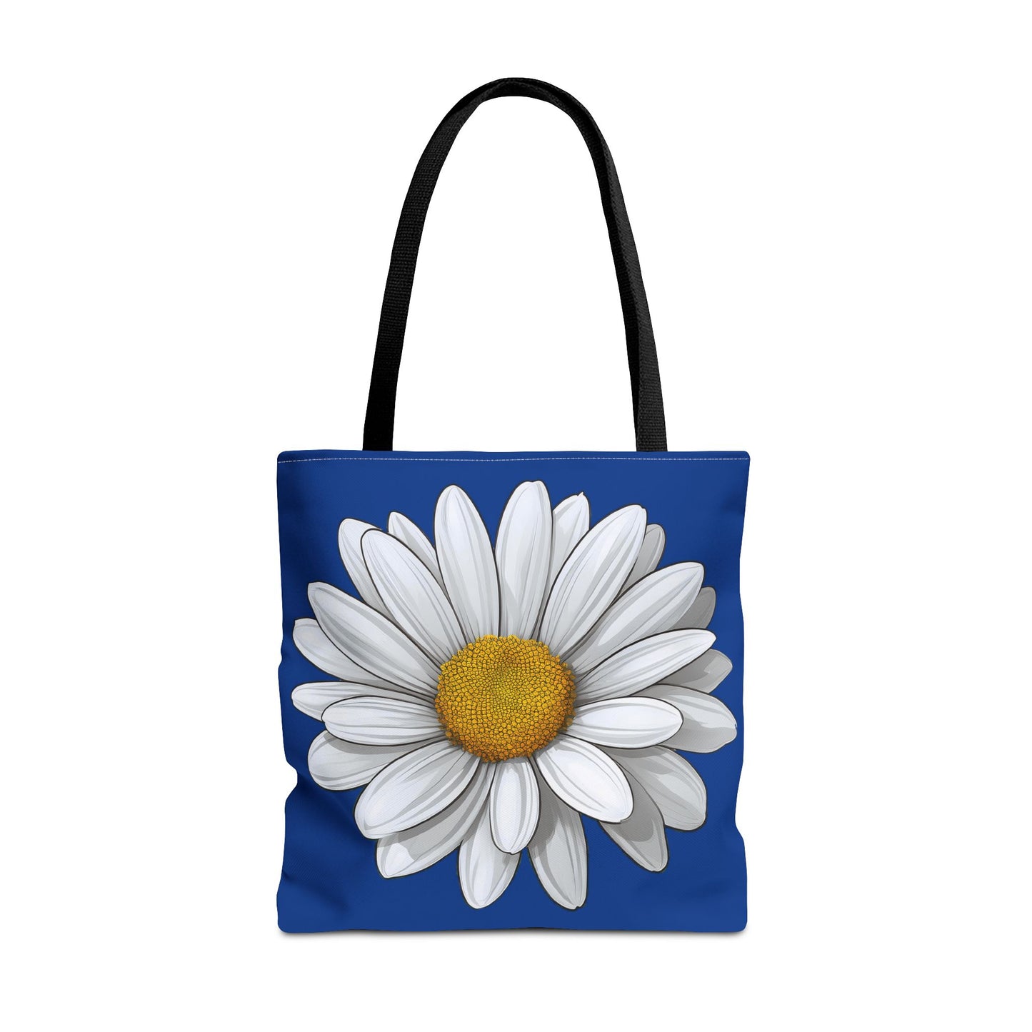 Daisy Tote Bag - White Floral Design Summer Fashion Accessory