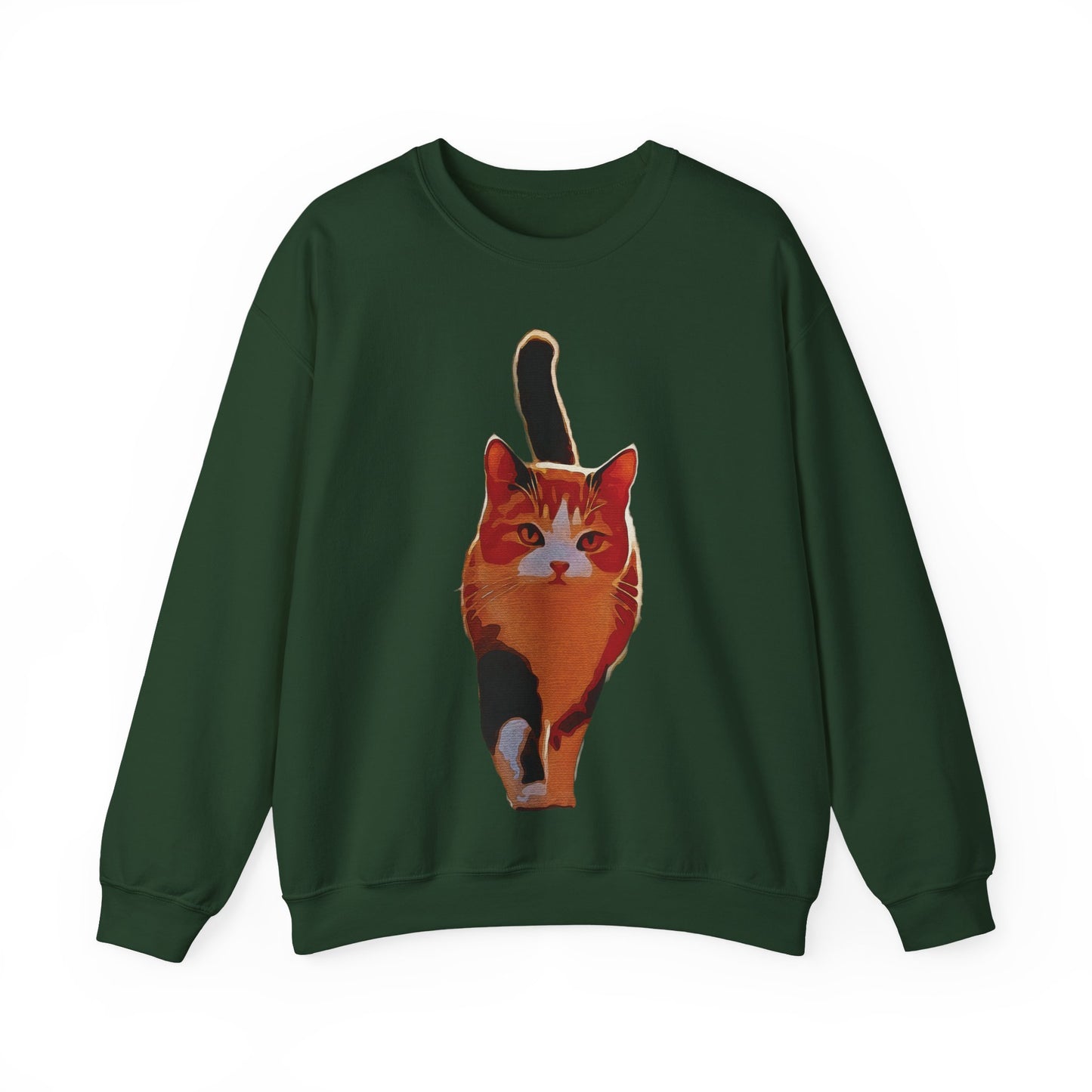 Playful Cat Unisex Crewneck Sweatshirt - Cozy for Cat Lovers, Perfect Gift for Birthdays, Holidays, Everyday Wear