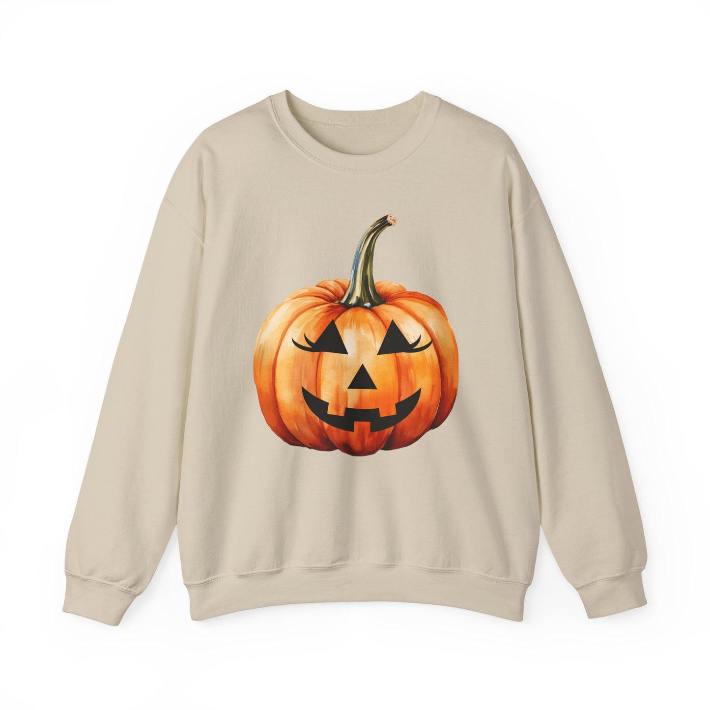๐ Embrace Autumn Magic - Pumpkin Bliss Collection for Cozy Season Vibes โจ - Halloween Pumpkin Crewneck Sweatshirt | Cozy Fall Fashion, Unisex Sweater, Casual Wear, Gift for Halloween Lovers, Autumn Style
