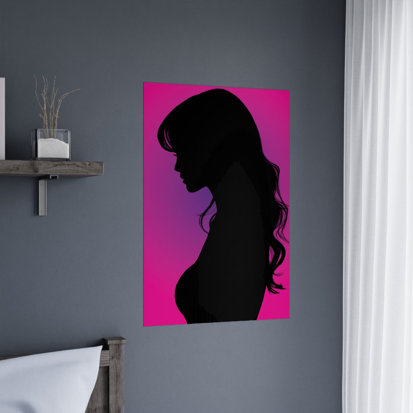 Silhouette Matte Poster 2 | Elegant Wall Art | Home Decor | Glamorous Gift | Modern Aesthetic | Fashion Artwork
