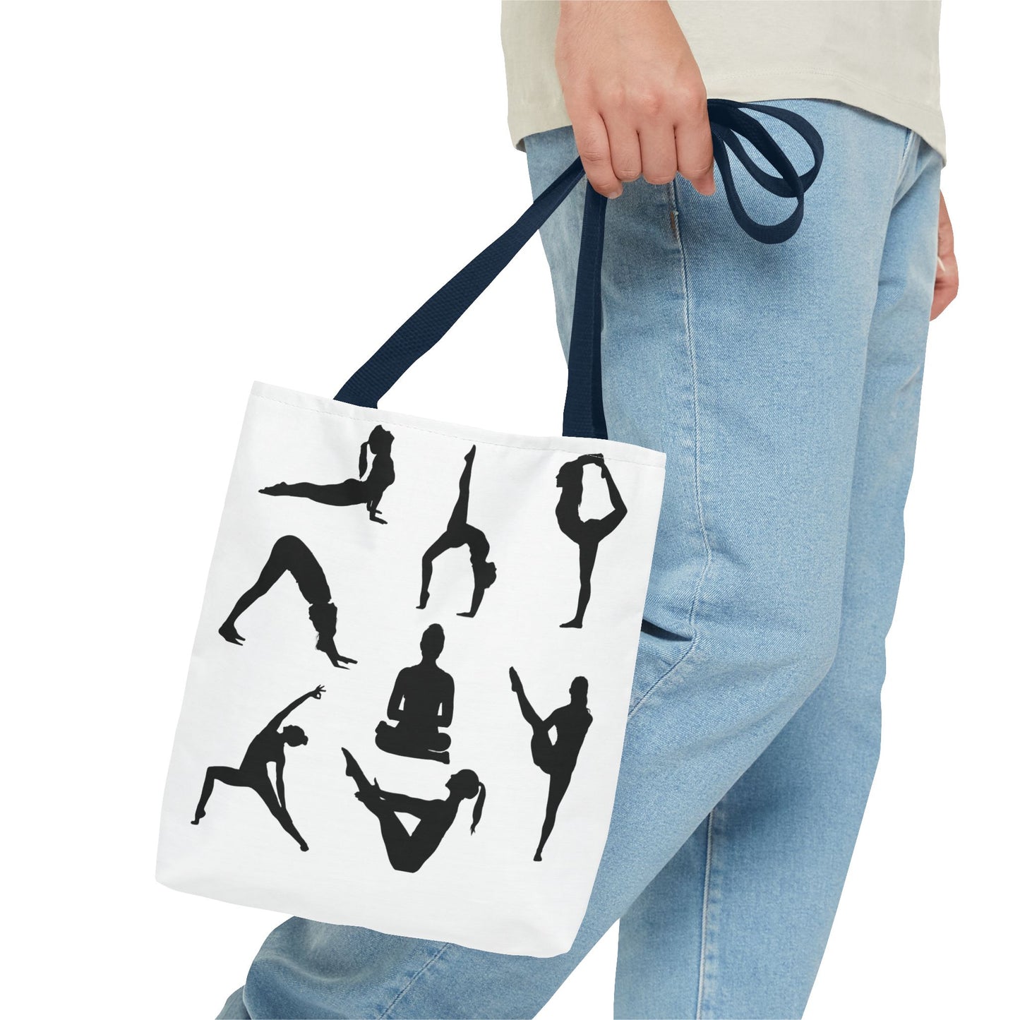 Yoga Tote Bag featuring YOGA Poses