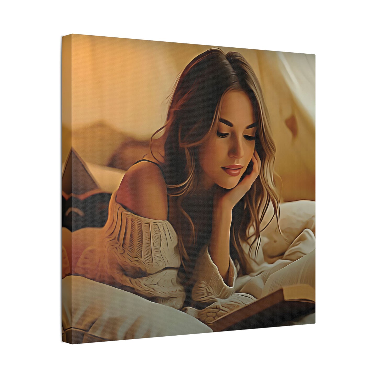 All Booked for the Weekend – Cozy Chapters & Quiet Joy 📖✨ - Cozy Satin Canvas Art Print, Wall Decor for Home, Reading Nook, Gift for Book Lovers, Relaxing Room Accent
