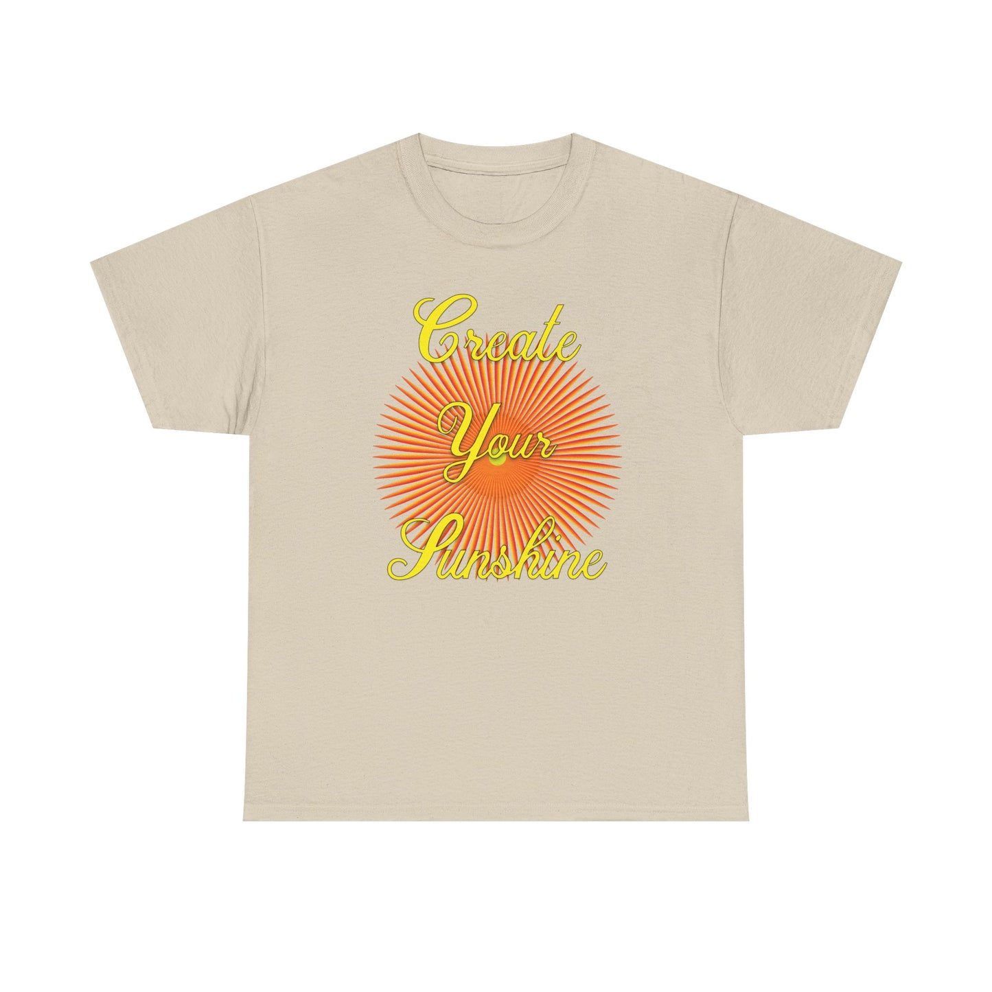 Shine Boldly β Create Your Own Sunshine in Every Step βοΈπ - Create Your Sunshine Unisex Heavy Cotton Tee, Motivational Tee, Inspirational Shirt, Casual Wear, Gift for Her, Summer Fashion