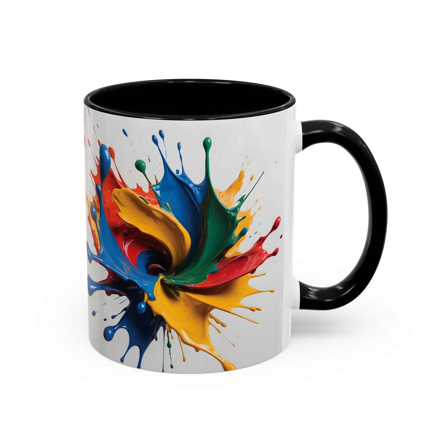 Coffee Mug: Splash of Joy Color Explosion Abstract Art Design