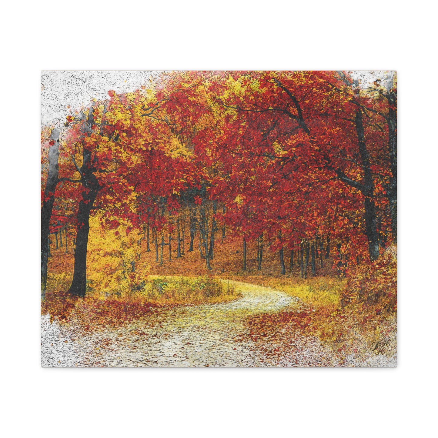 Autumn Landscape Canvas Wall Art - Vibrant Fall Decor for Home
