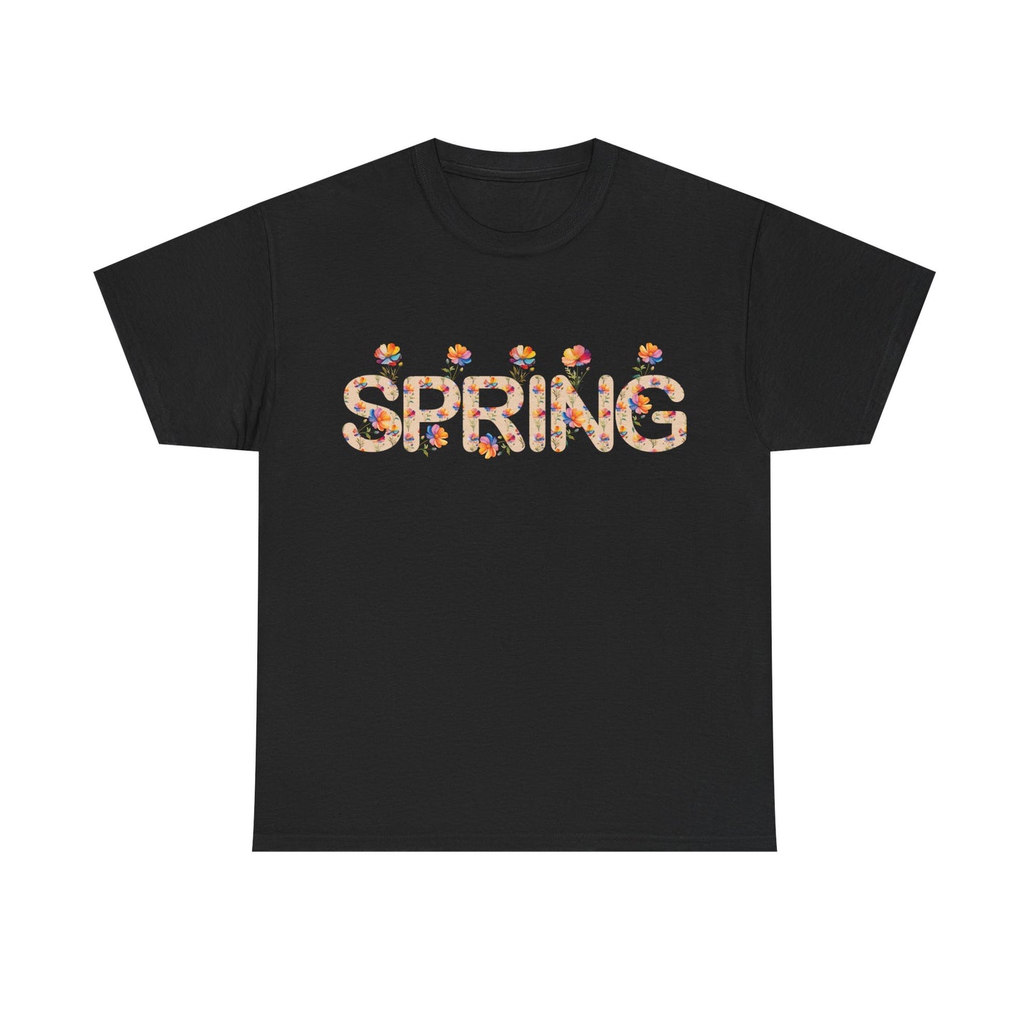 Spring Floral Unisex Heavy Cotton Tee - Perfect for Seasonal Celebrations