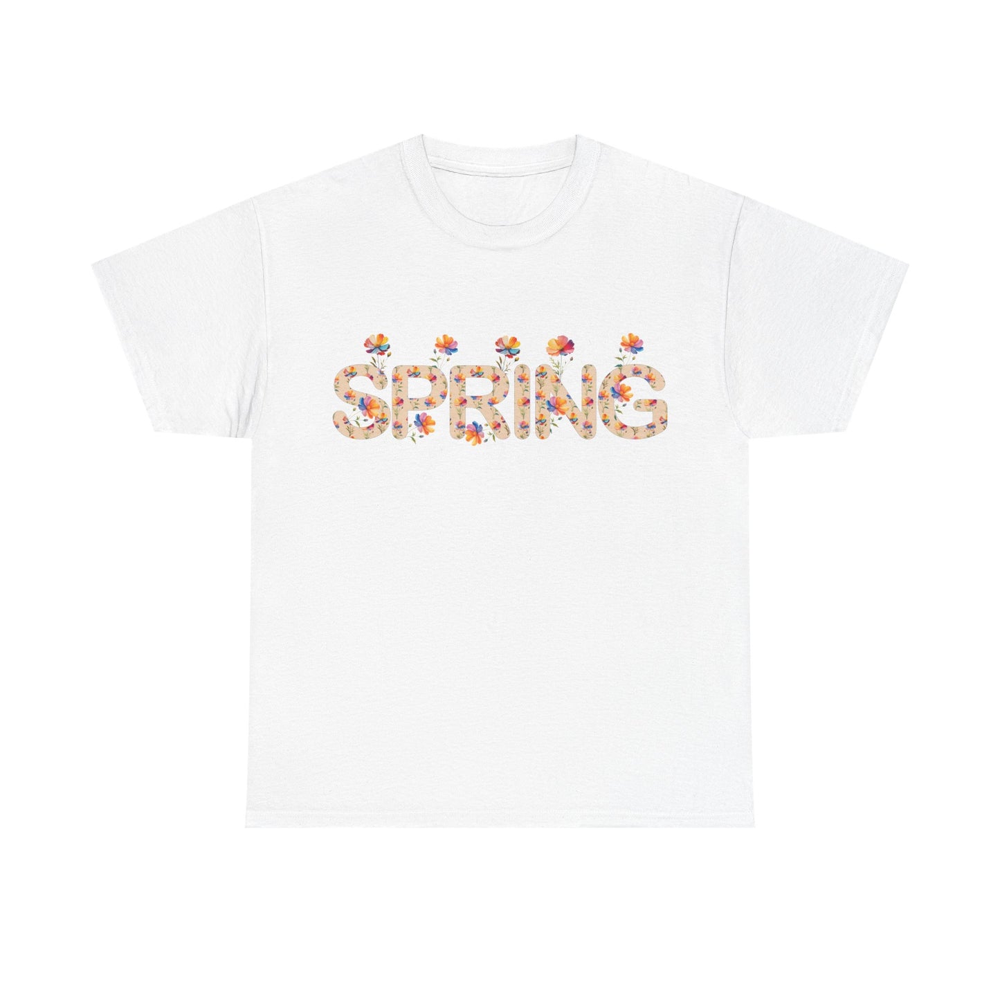 Spring Floral Unisex Heavy Cotton Tee - Perfect for Seasonal Celebrations