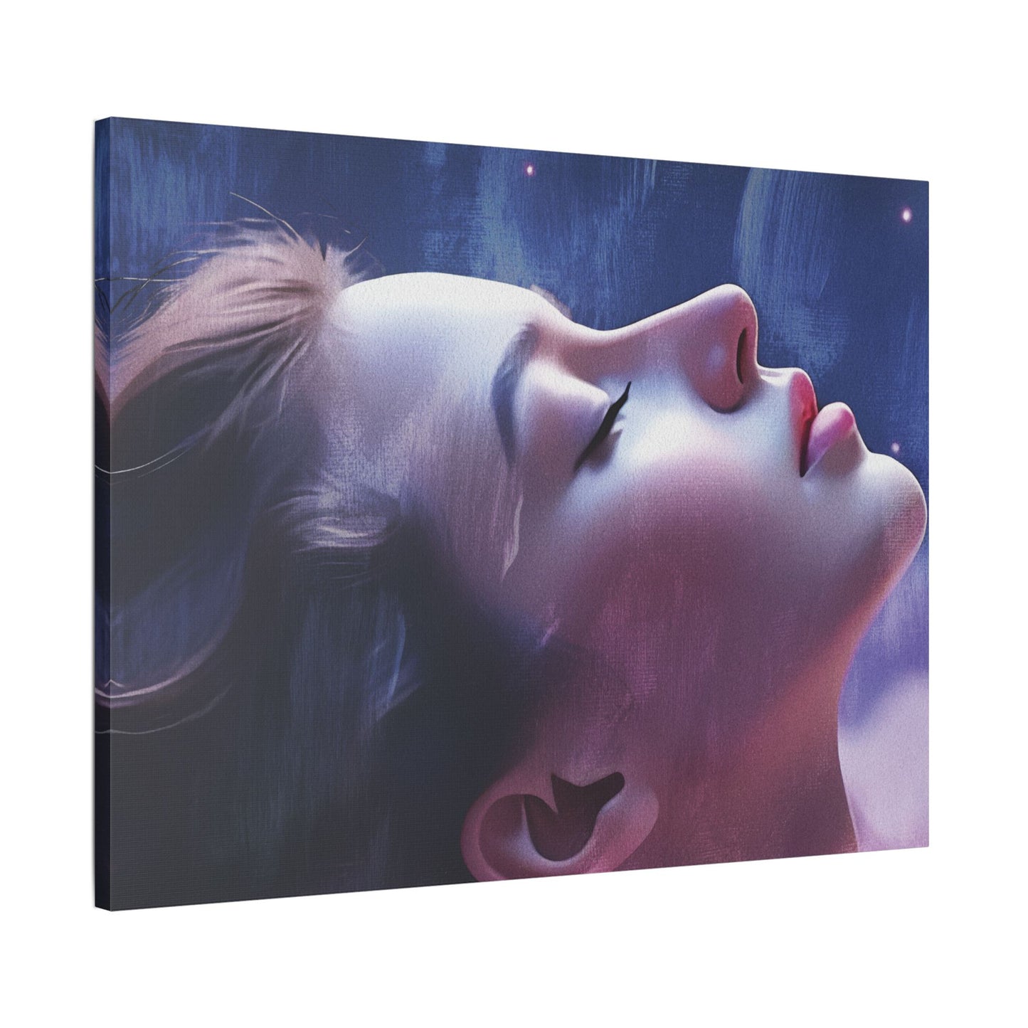 Ethereal Reverie: Embrace Cosmic Serenity, Let Inner Light Shine Through the Stars of Your Dreams - Artistic Stretched Canvas Print, Abstract Wall Art, Home Decor, Gift for Art Lovers, Contemporary Artwork, Aesthetic Room Decoration