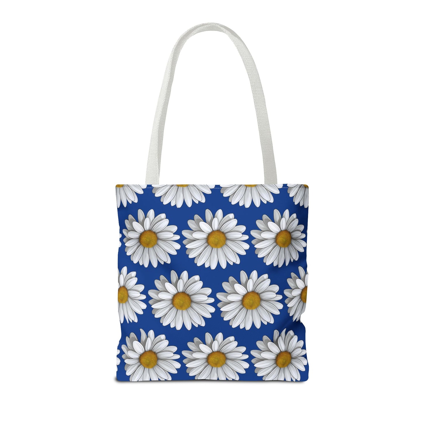 Daisy Tote Bag - White Floral Design Summer Fashion Accessory