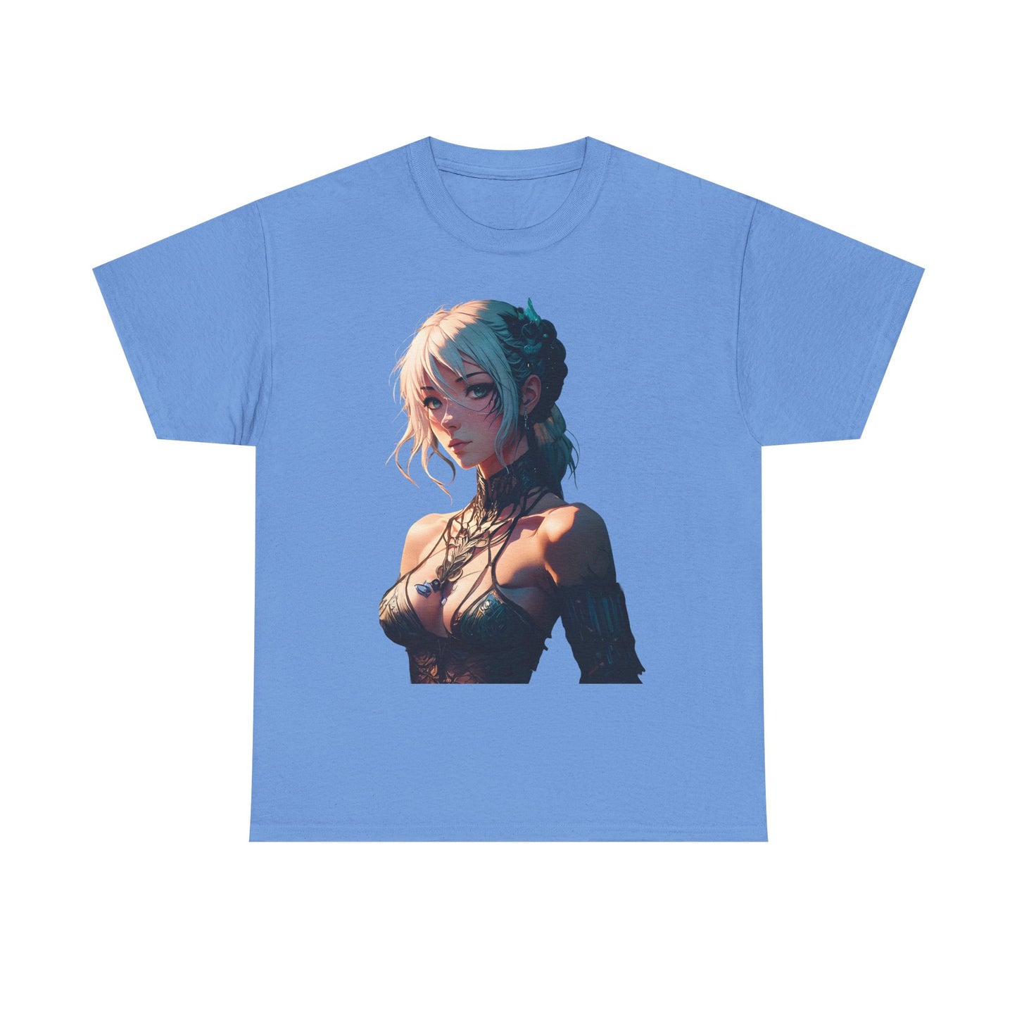 Mystical Anime Forest Princess Portrait - Stylish Graphic Tee with Fantasy Design, Casual Wear, Anime Gift, Comfortable T-Shirt, Art Tee for Everyday Fashion