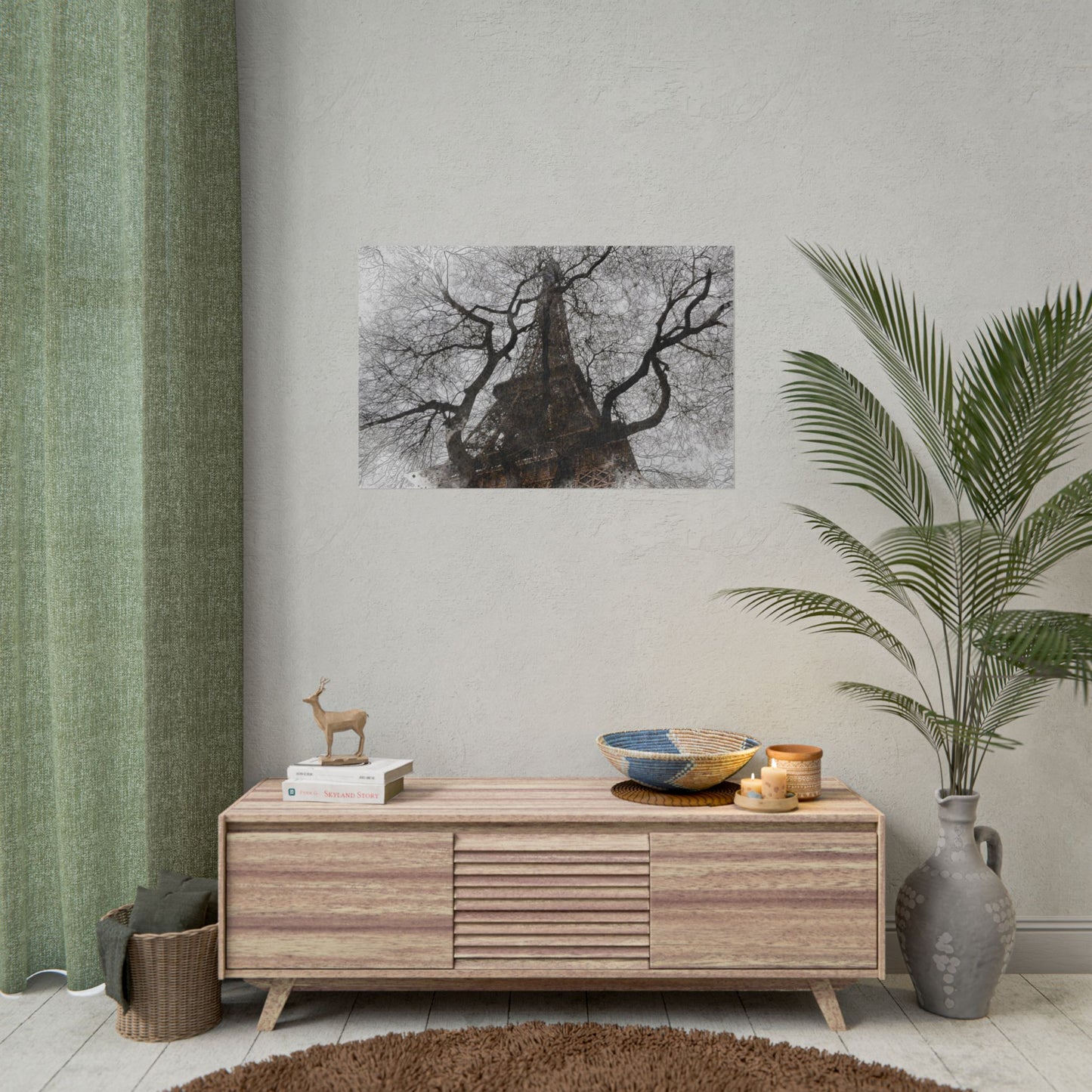Eiffel Tower Abstract Rolled Poster - Artistic Wall Decor for Home & Office