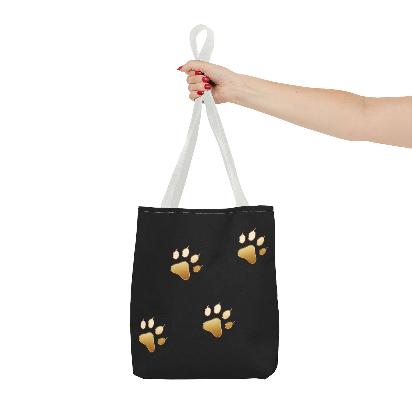Gold cat Paw Print Tote Bag - Stylish & Practical for Animal Lovers